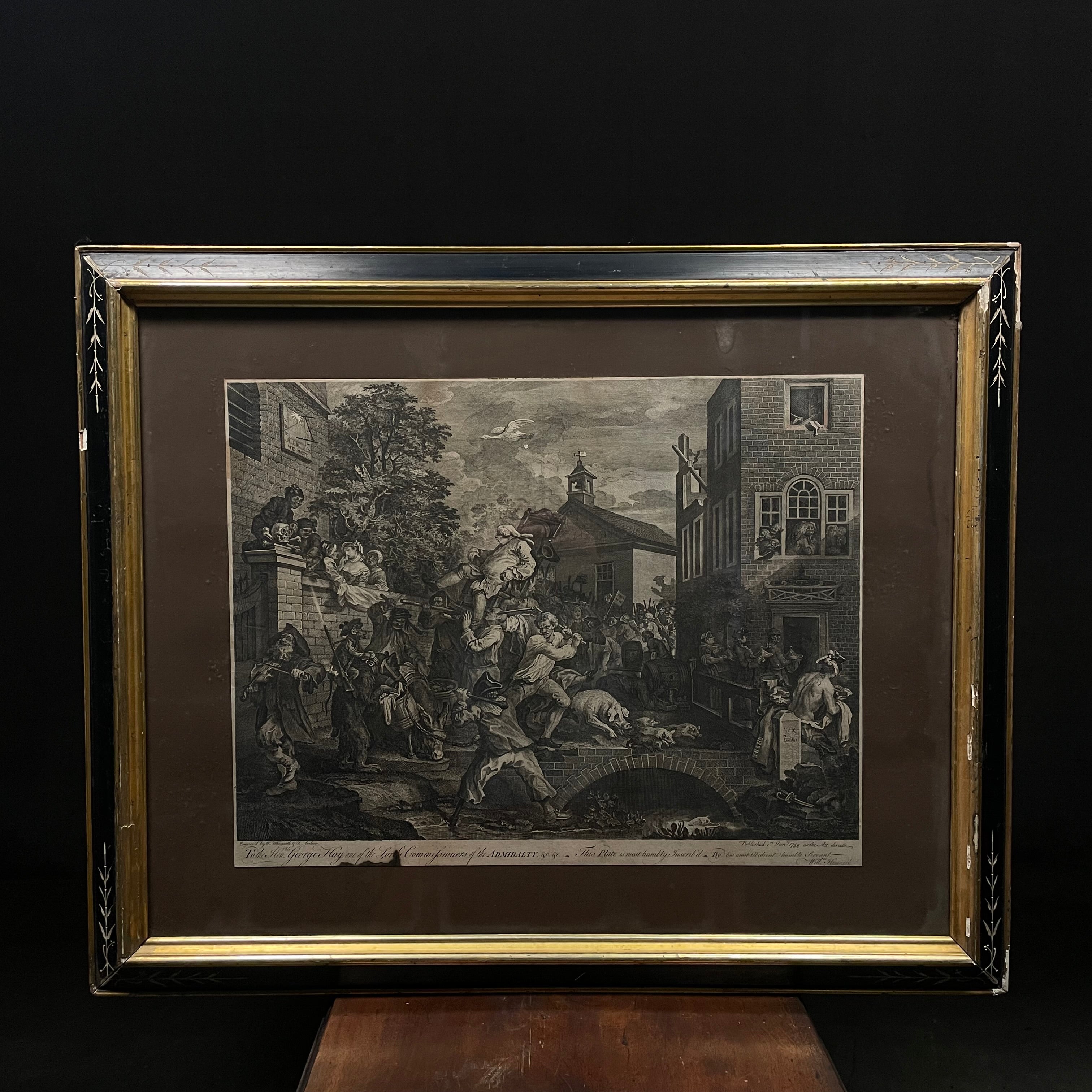 Prints from William Hogarth's "Four Prints of an Election"