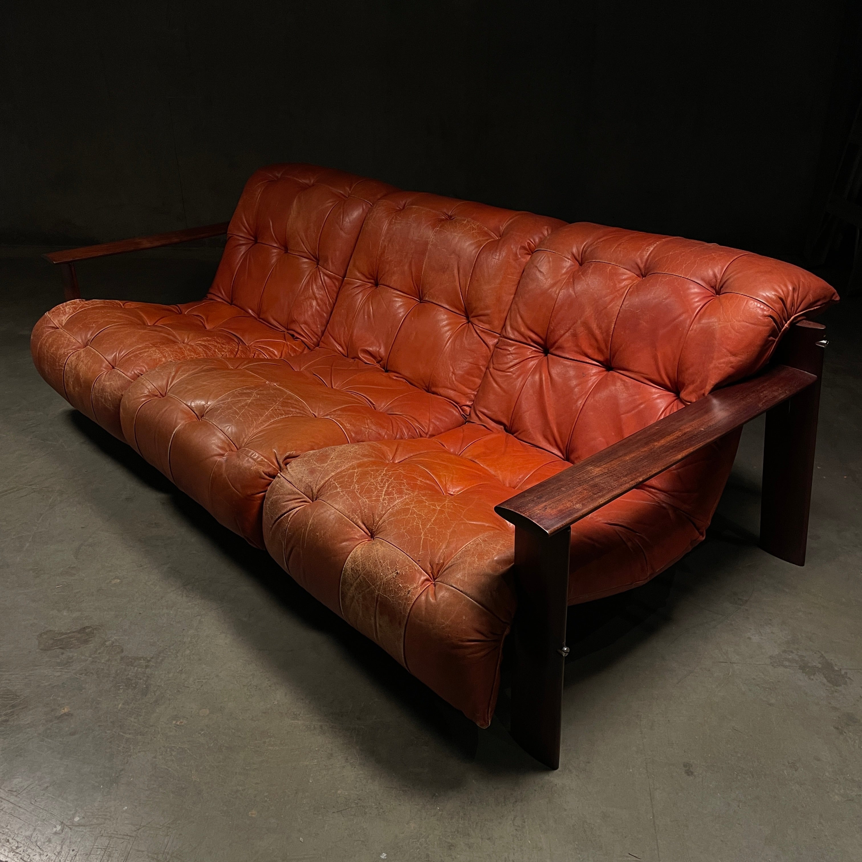 1960 Sofa MP129 Leather by Percival Lafer