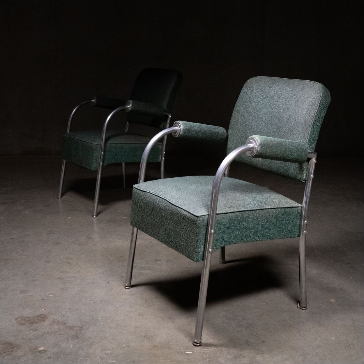 1940 pair of Gilbert Rhode side chairs