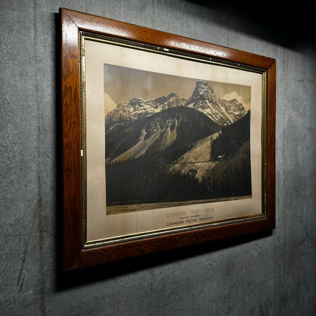 Cathedral Peak, Canadian Pacific Railway Framed lithograph