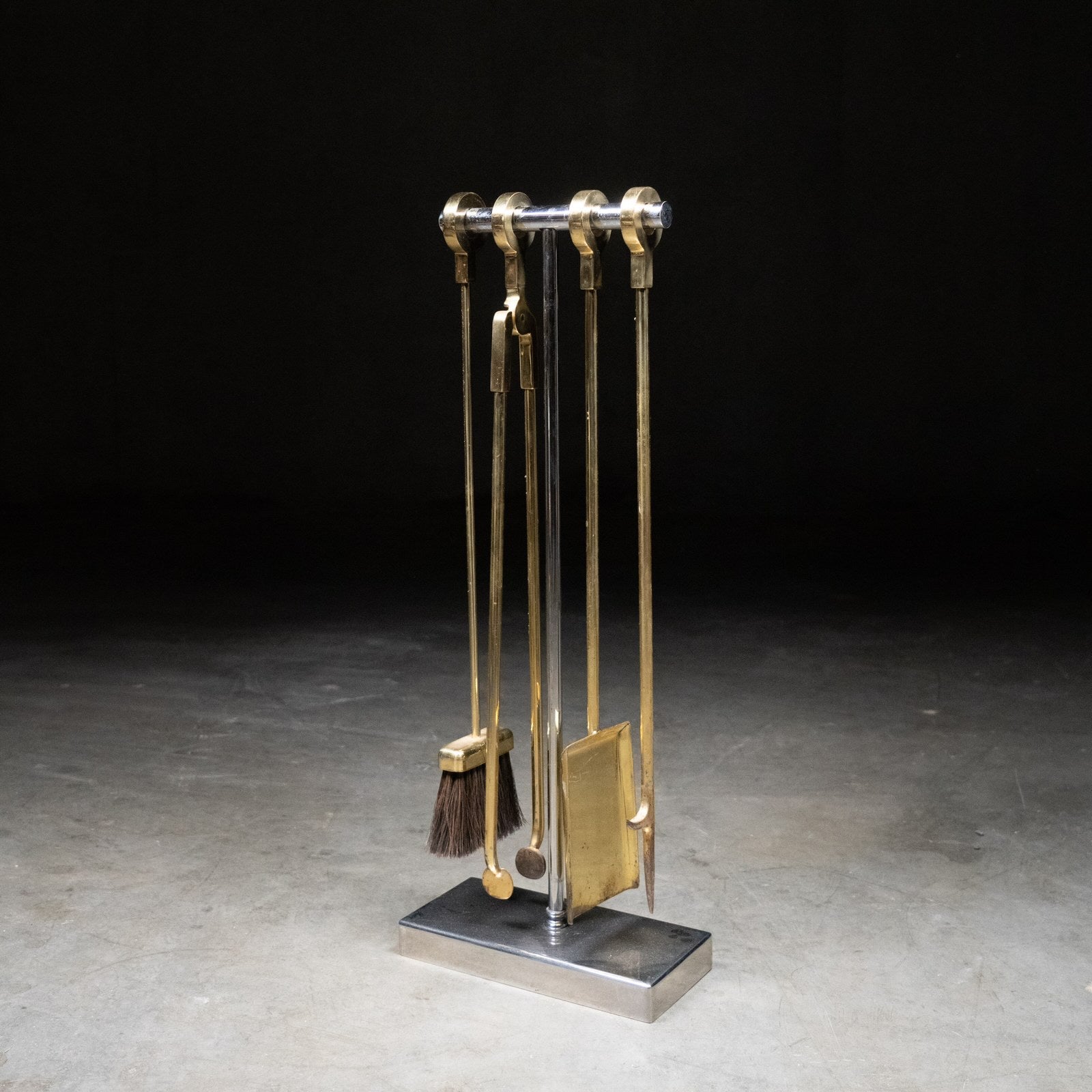 1970   Solid Brass  Fireplace Tools by Danny Alessandro