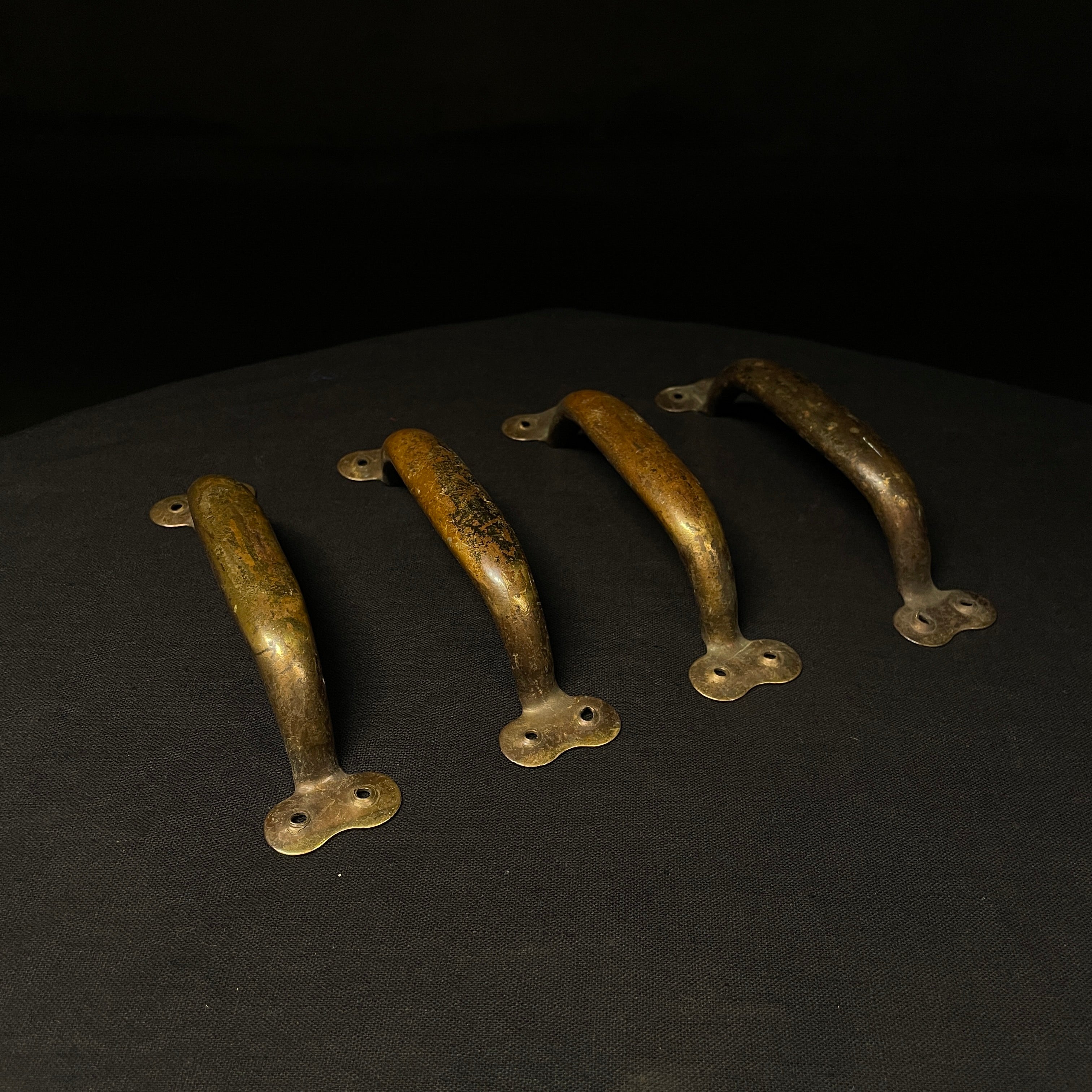 1940 Set of Four Brass Handles