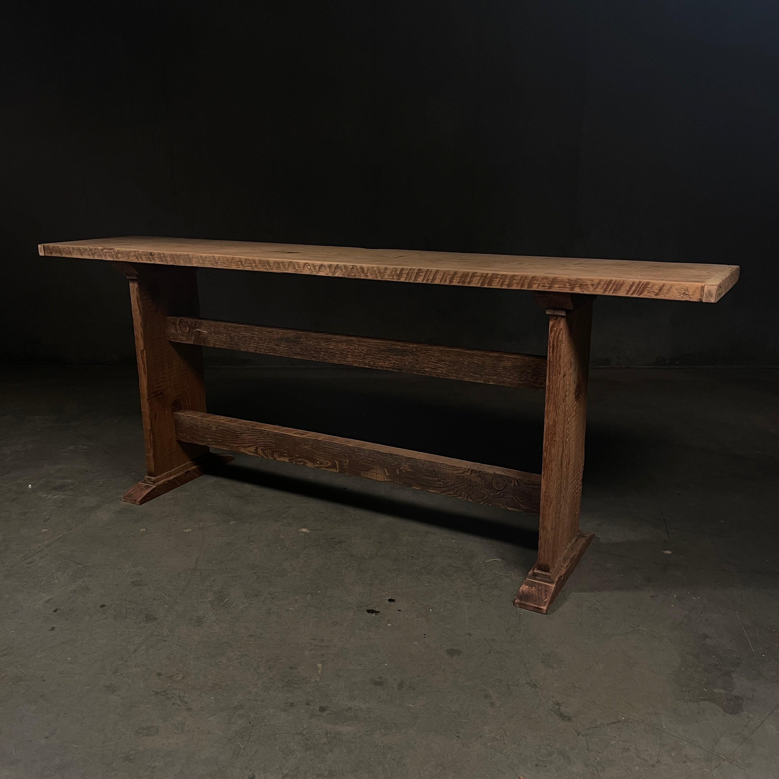 Bespoke Console Sofa Table in Reclaimed Wood