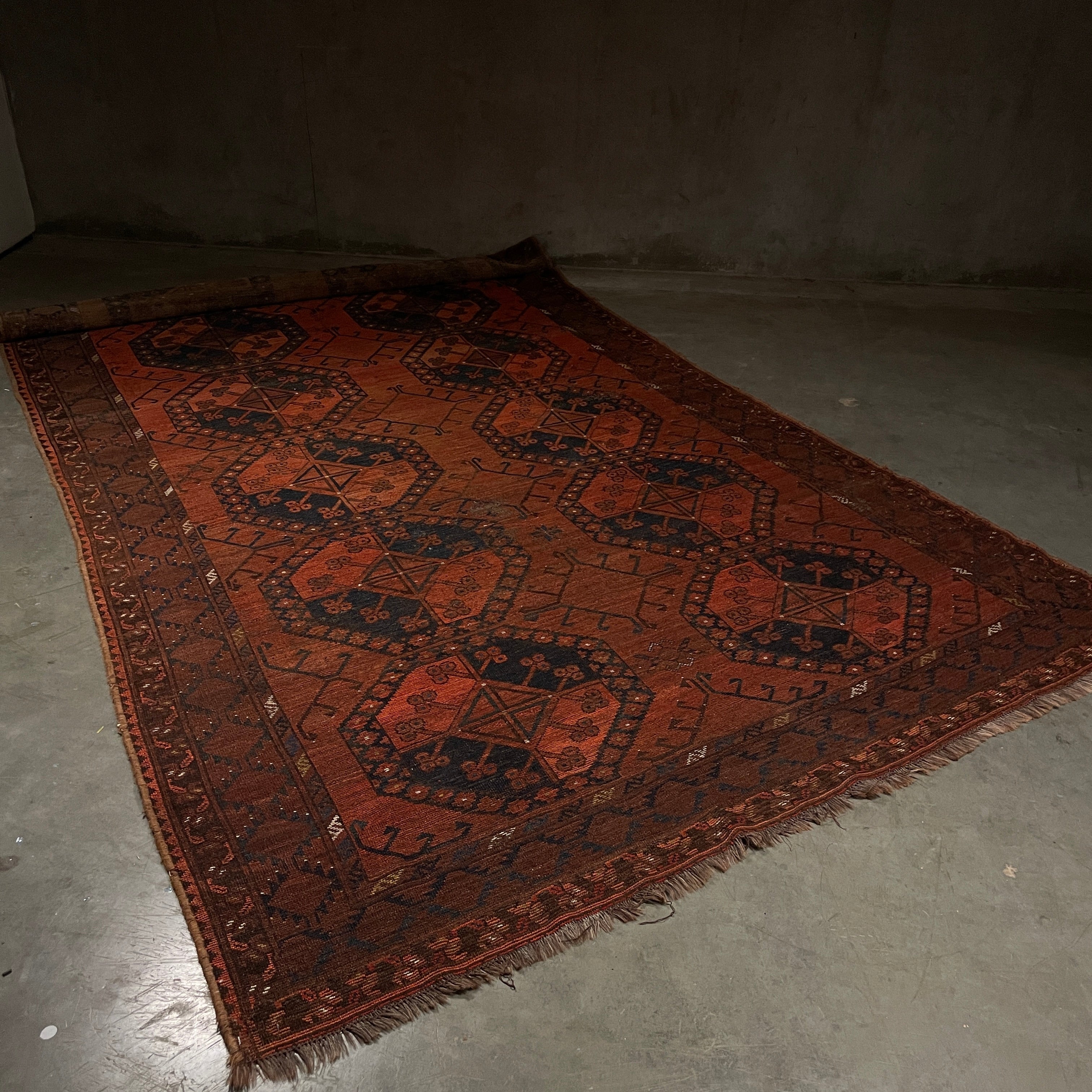 Vintage Antique Afghan Ersari Rug