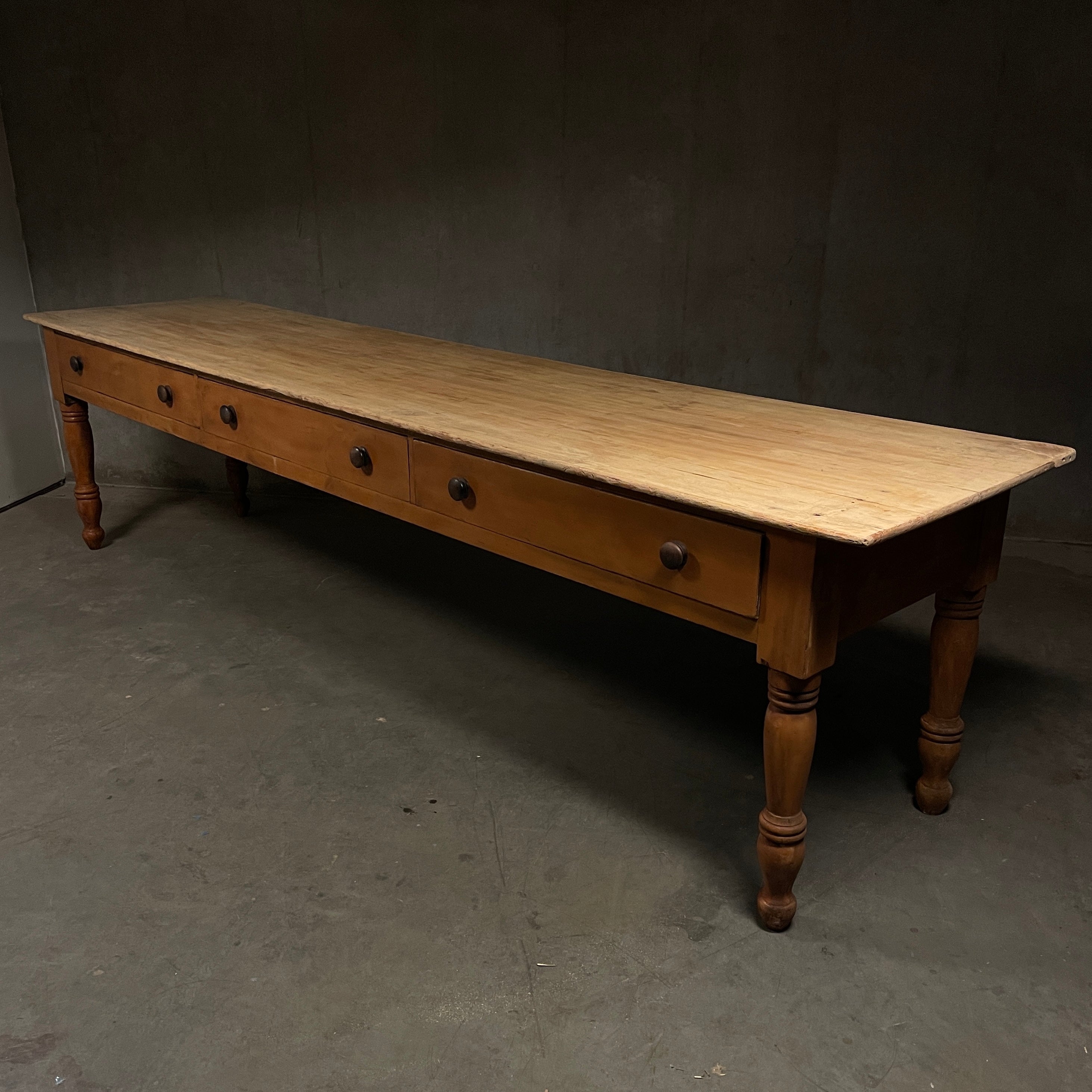 19th Century Mercantile General Store 11 Foot Work Table