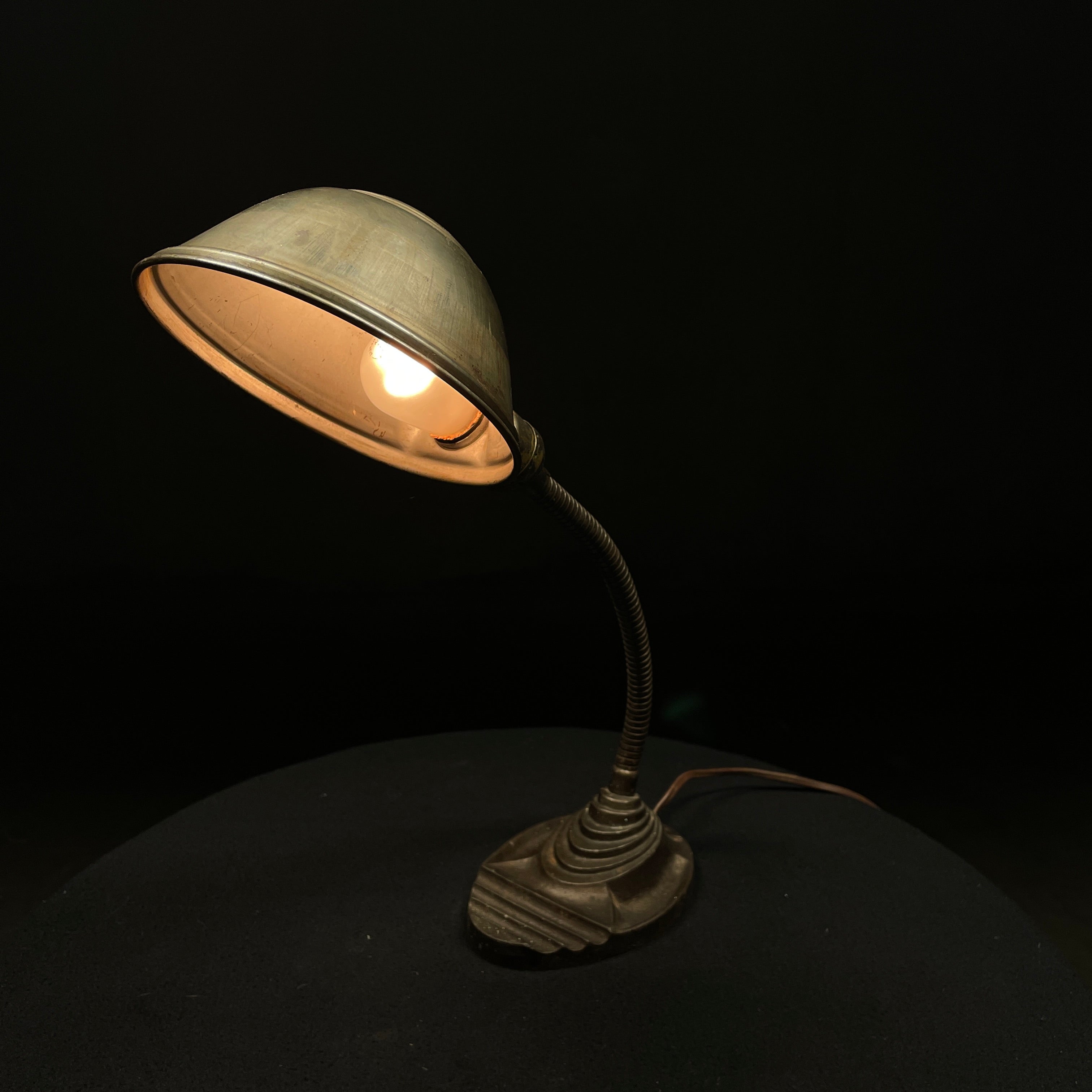 1920 Brass Goose Neck Lamp