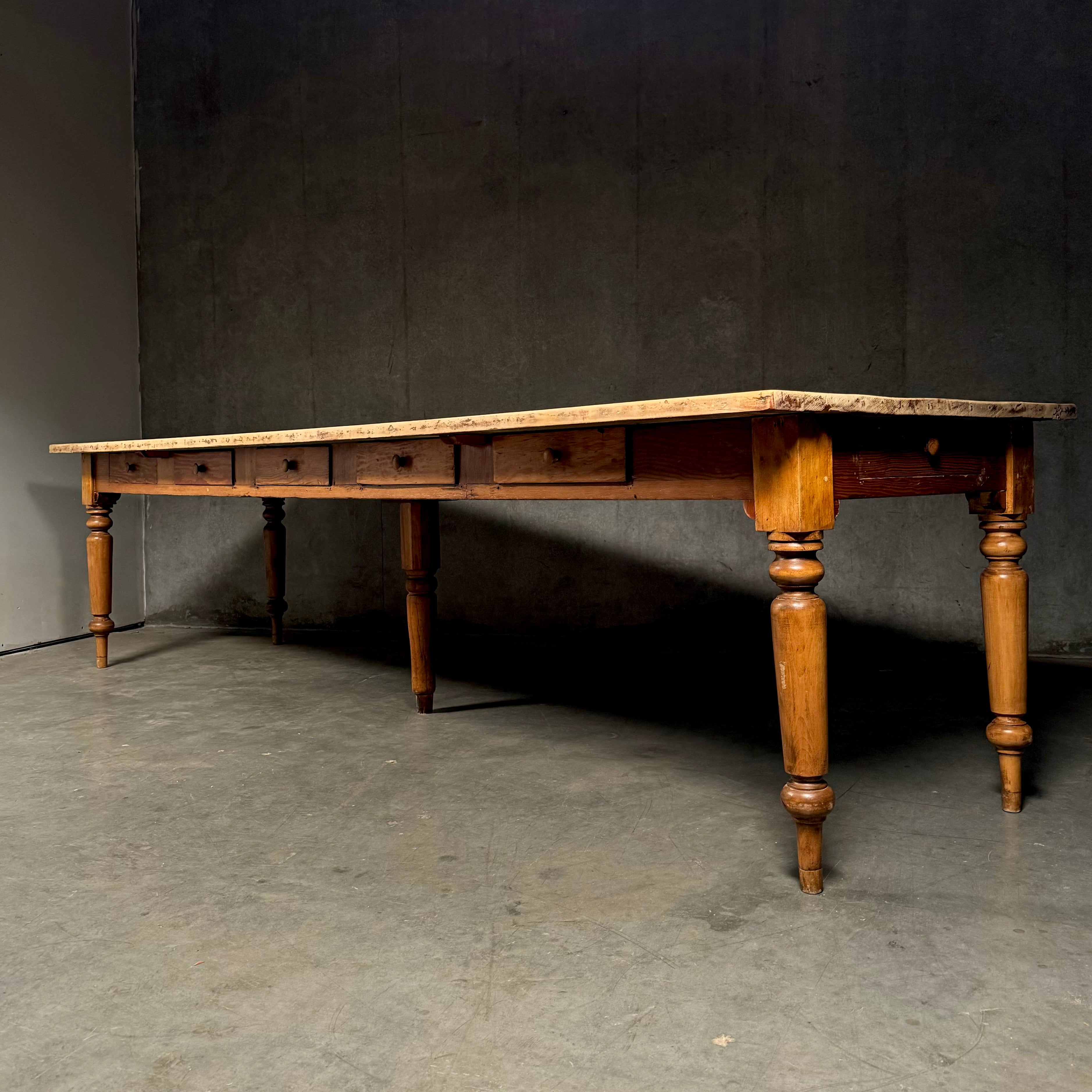 1880 Quebec 10 ft Convent  Table