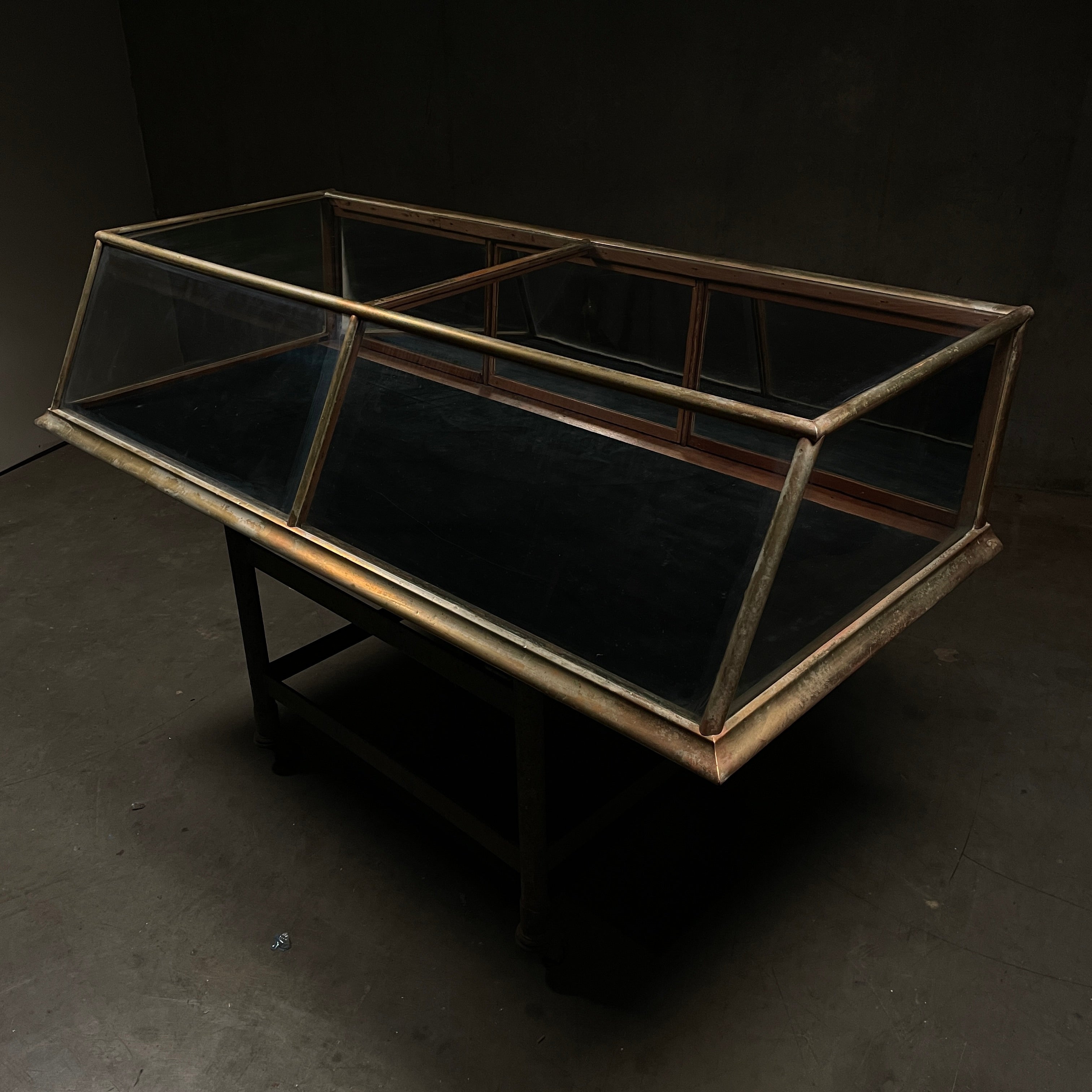 1920 Brass Counter Top Display Case