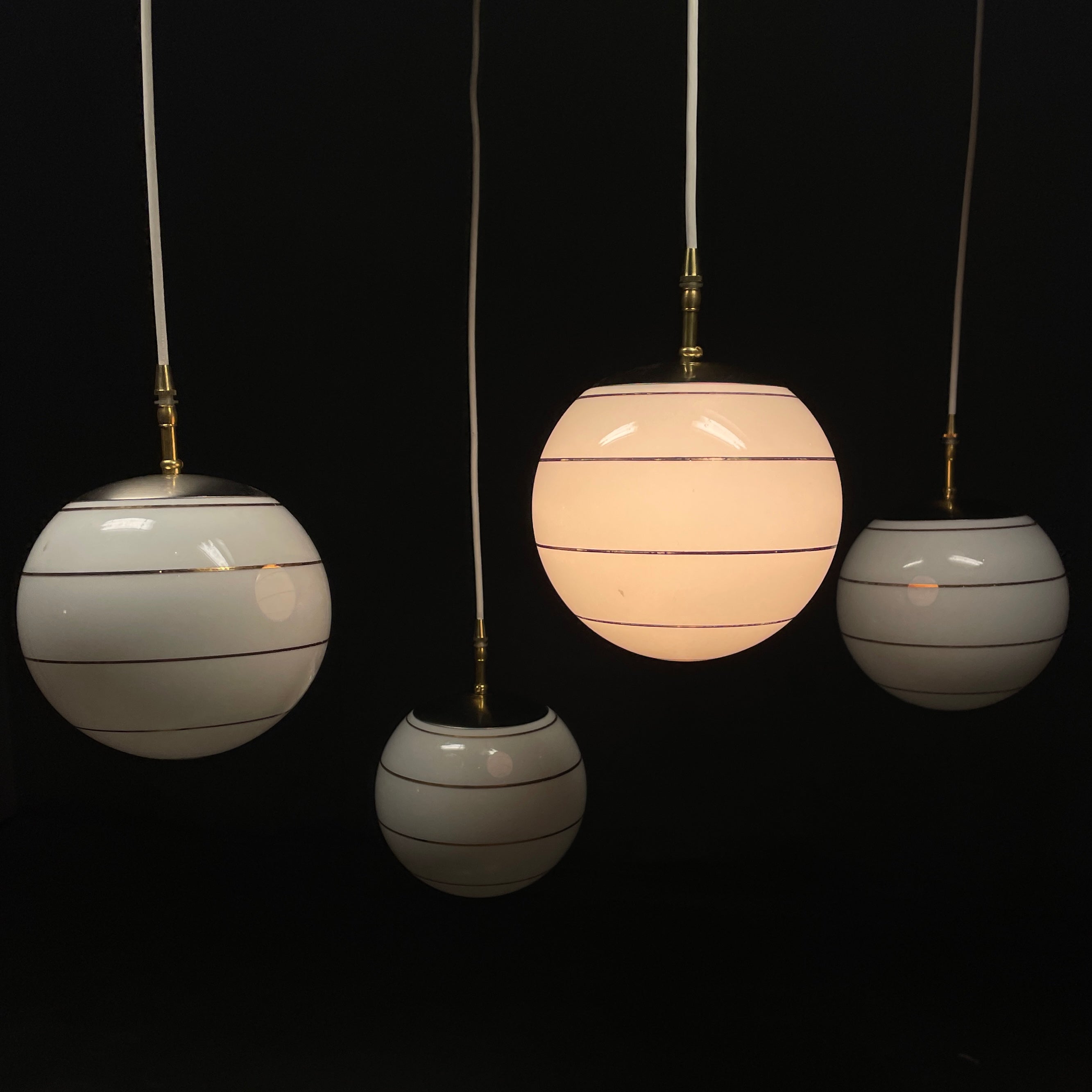 Group of Mid Century Modern Pendant Lights