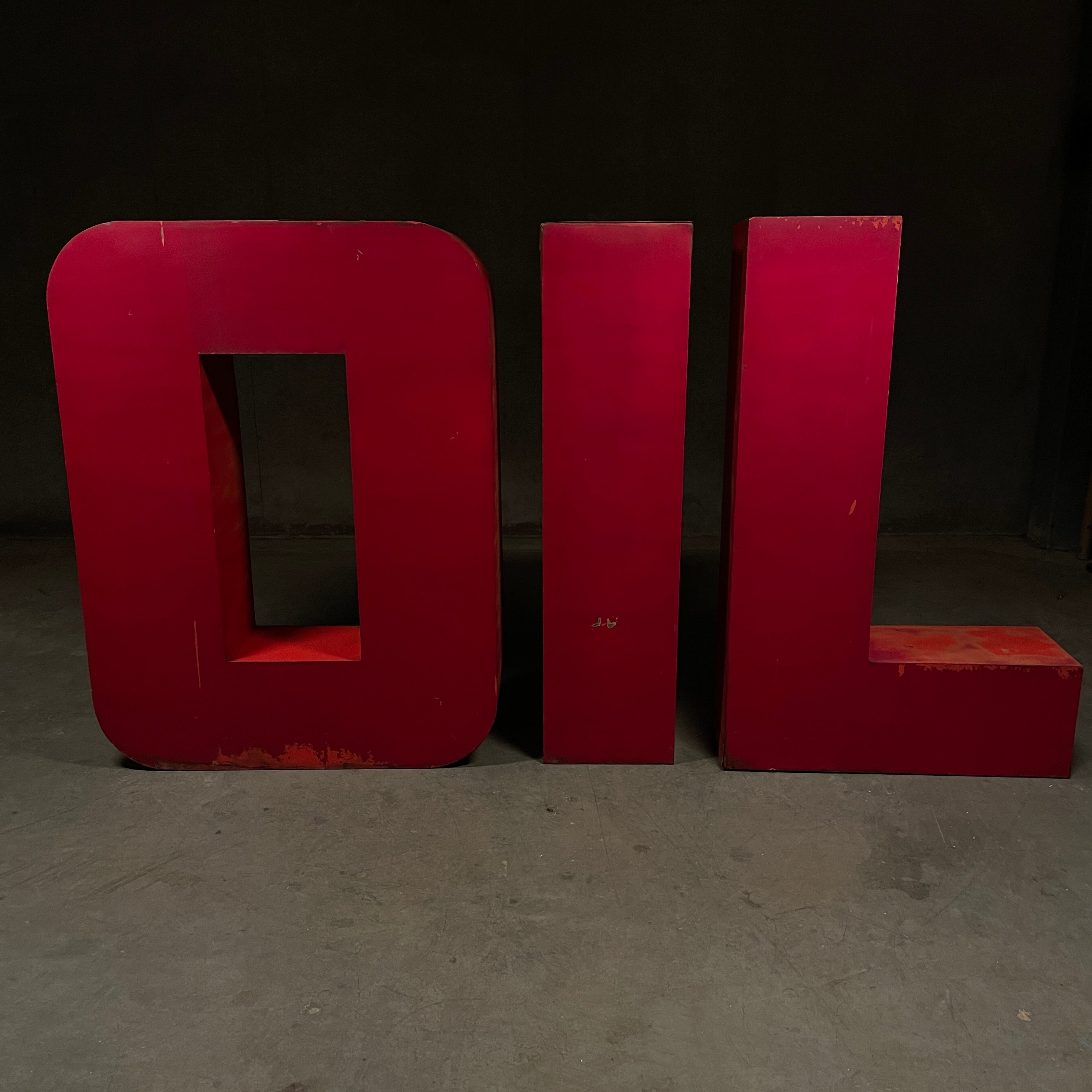 1950 “Oil" Advertising Metal Letters