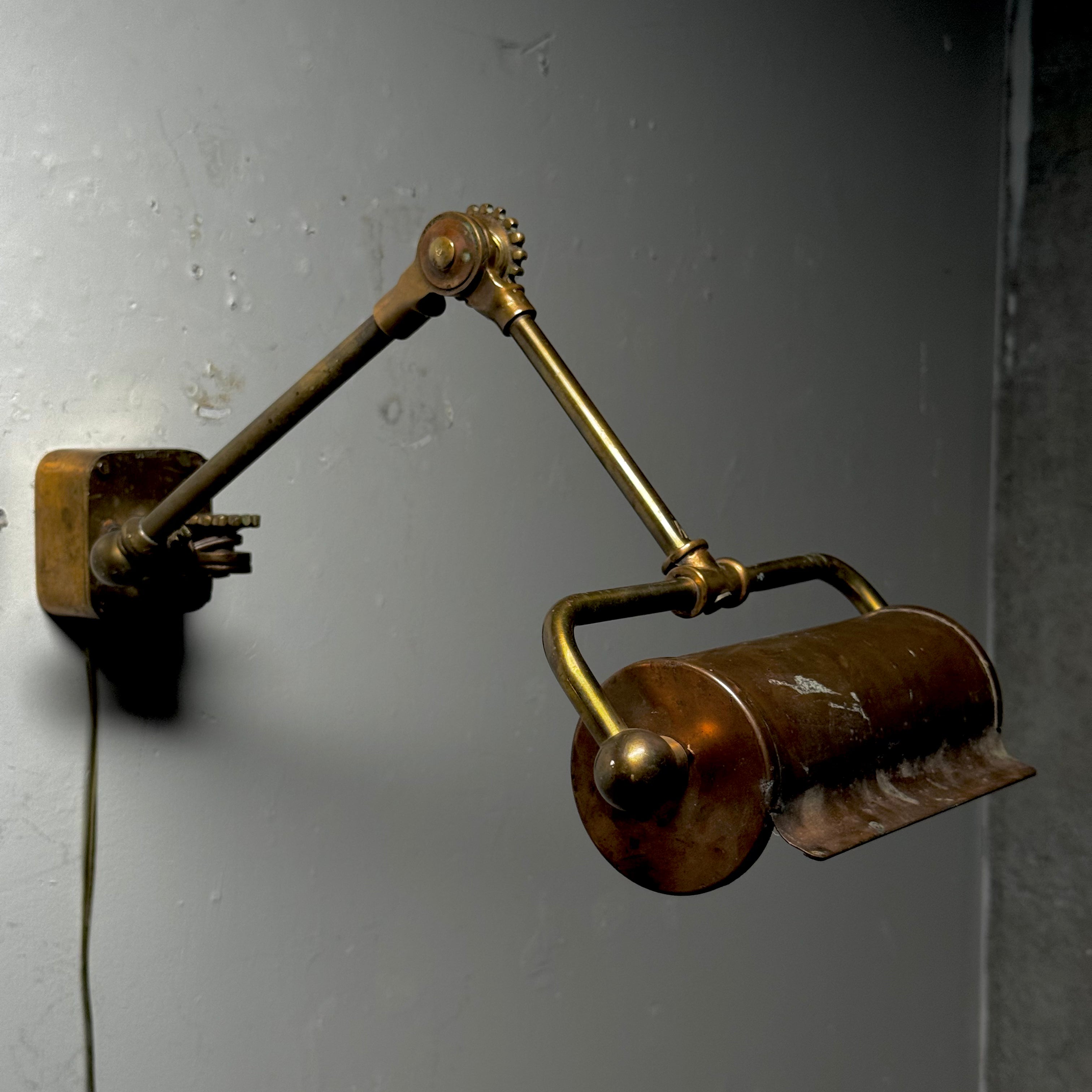 1920 Single Brass Nautical Articulating Sconce