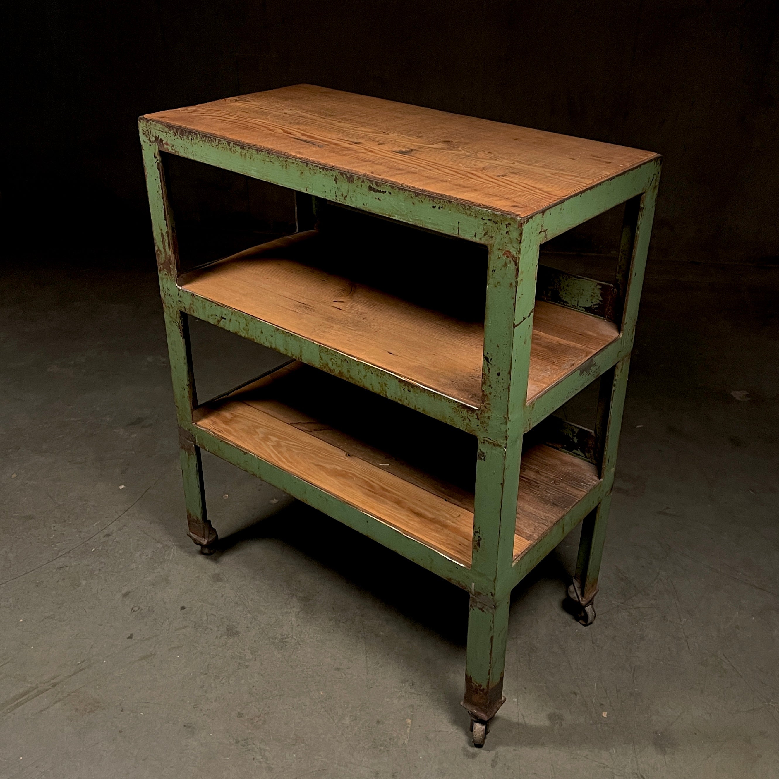 1940 Industrial Shelving Unit with Original Paint