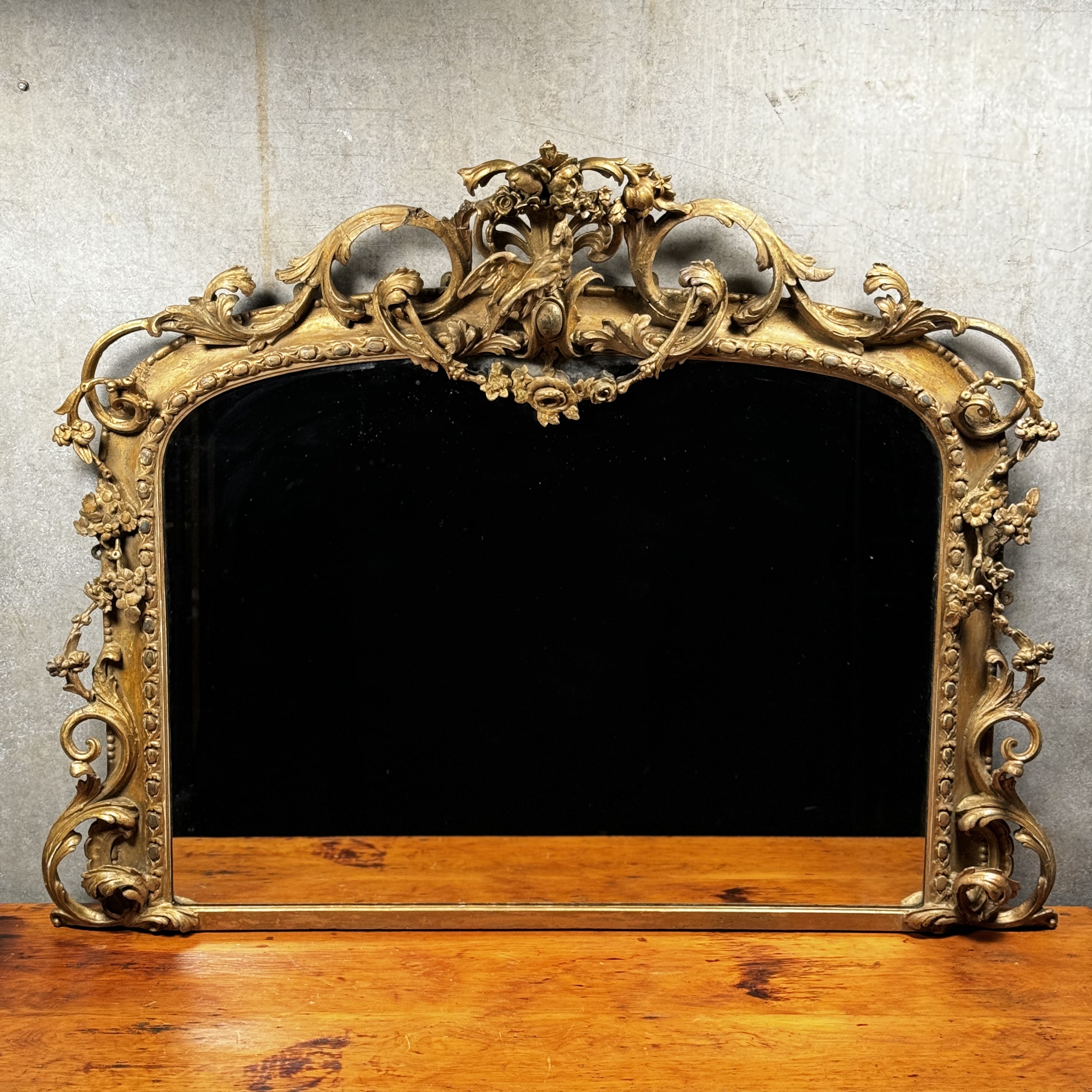 19th Century Giltwood Overmantel Mirror