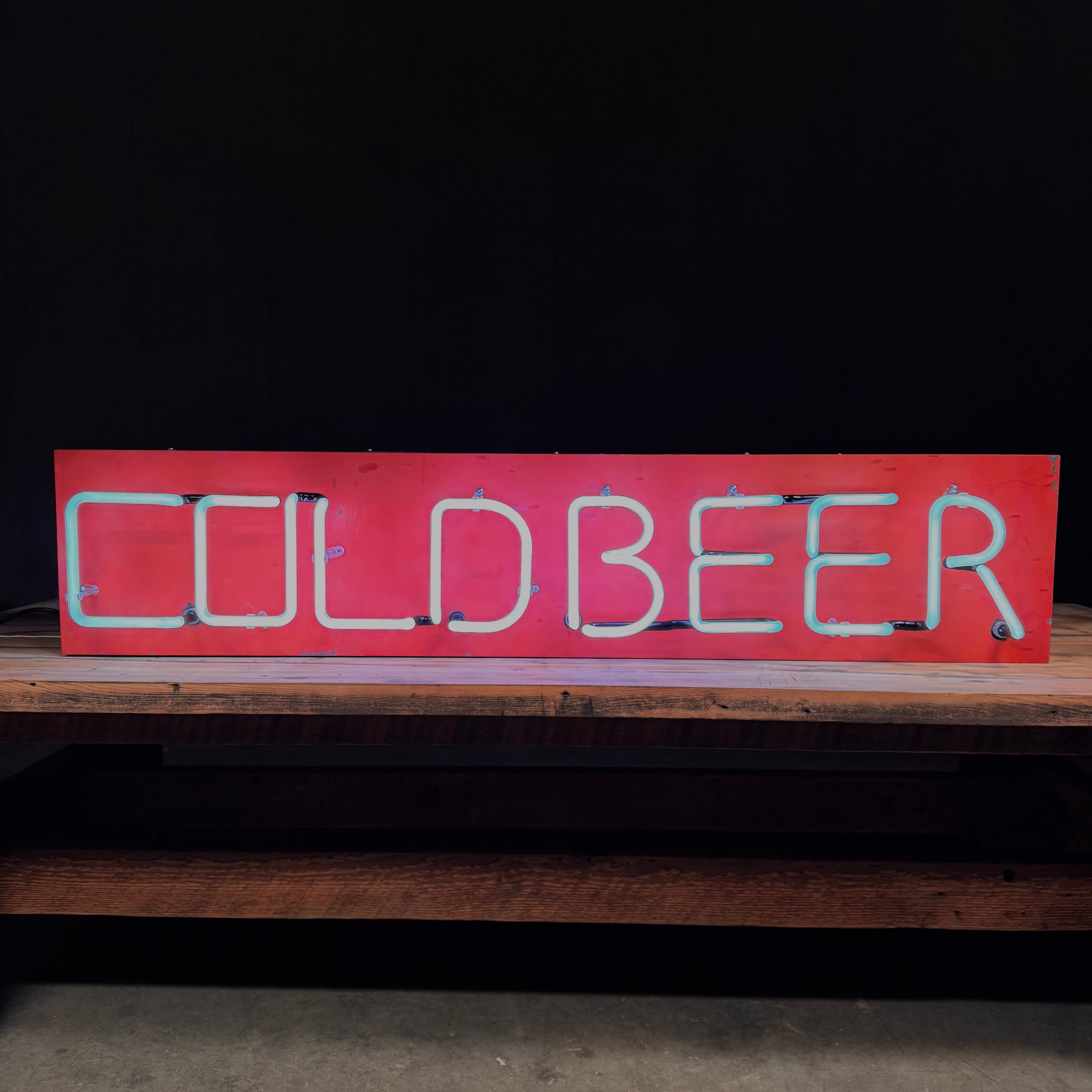 Cold beer neon sign