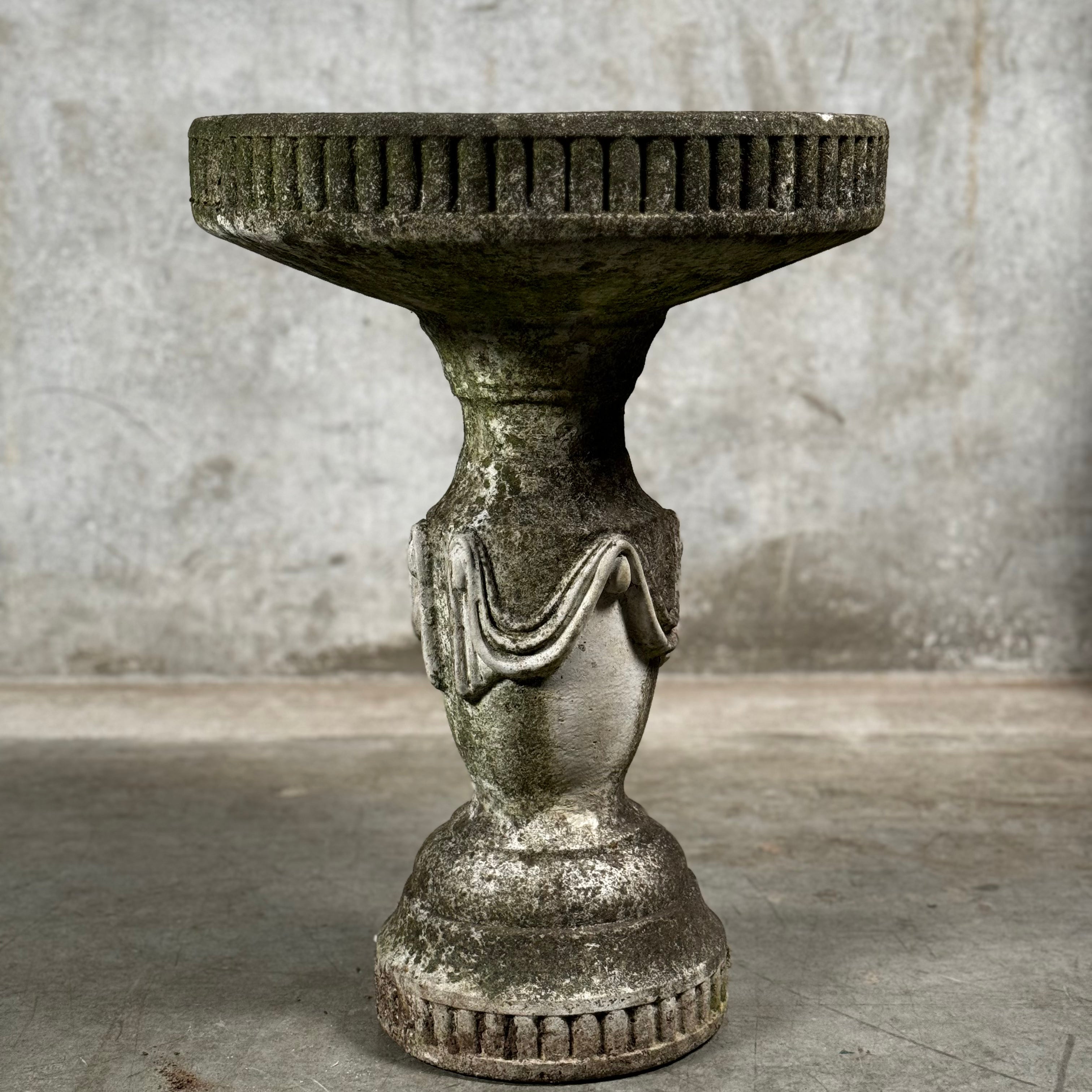 1920 Cast Stone Garden Bird Bath