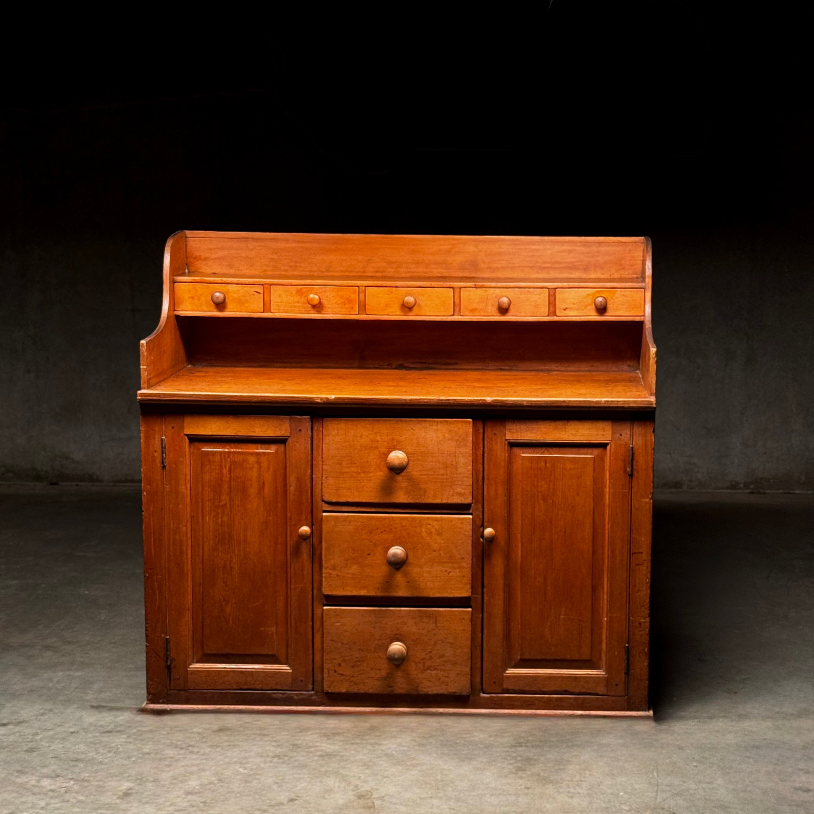 19th Century English Pine Sideboard Dresser