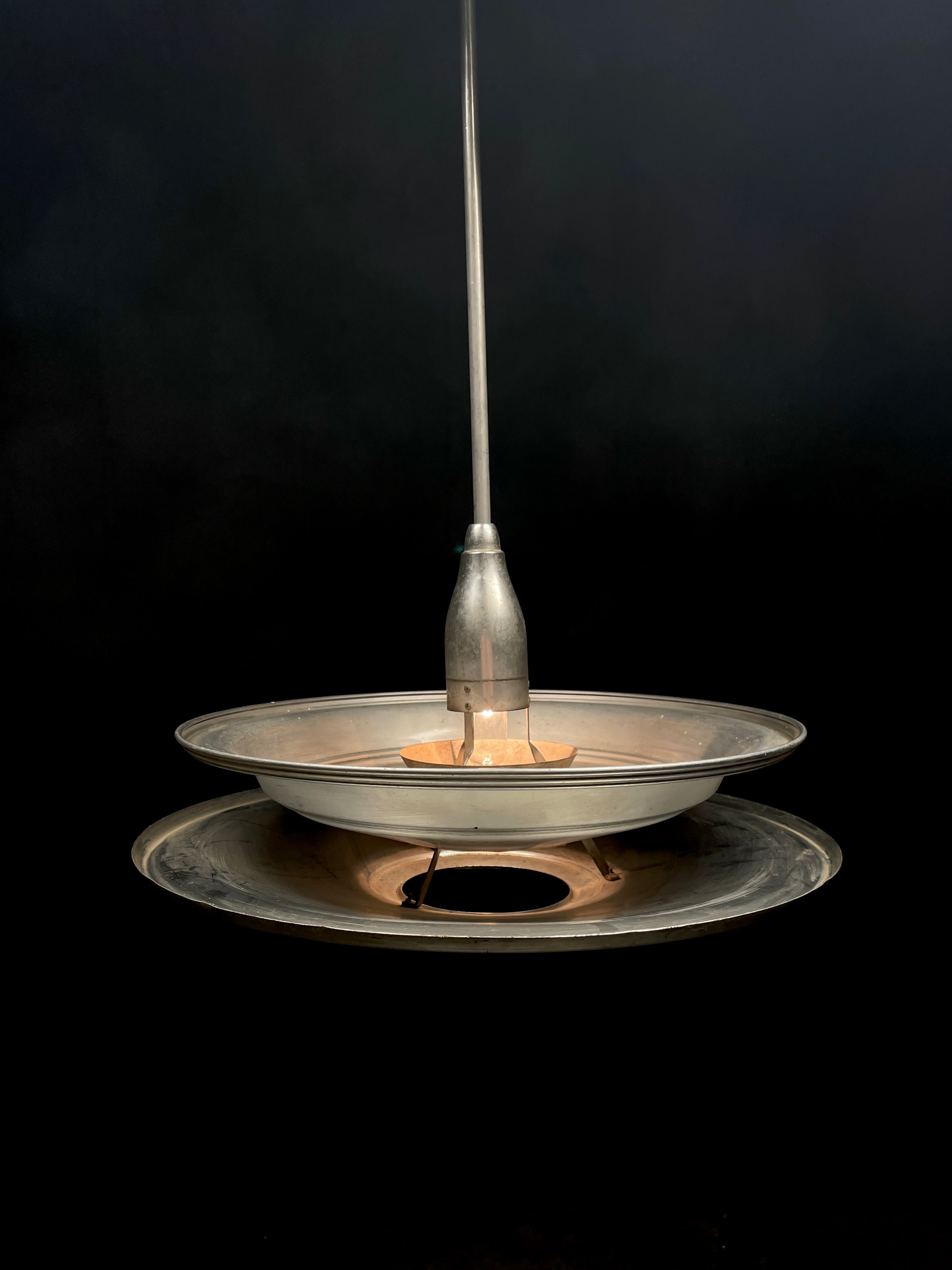 Double Tiered Art Deco Saucer Light