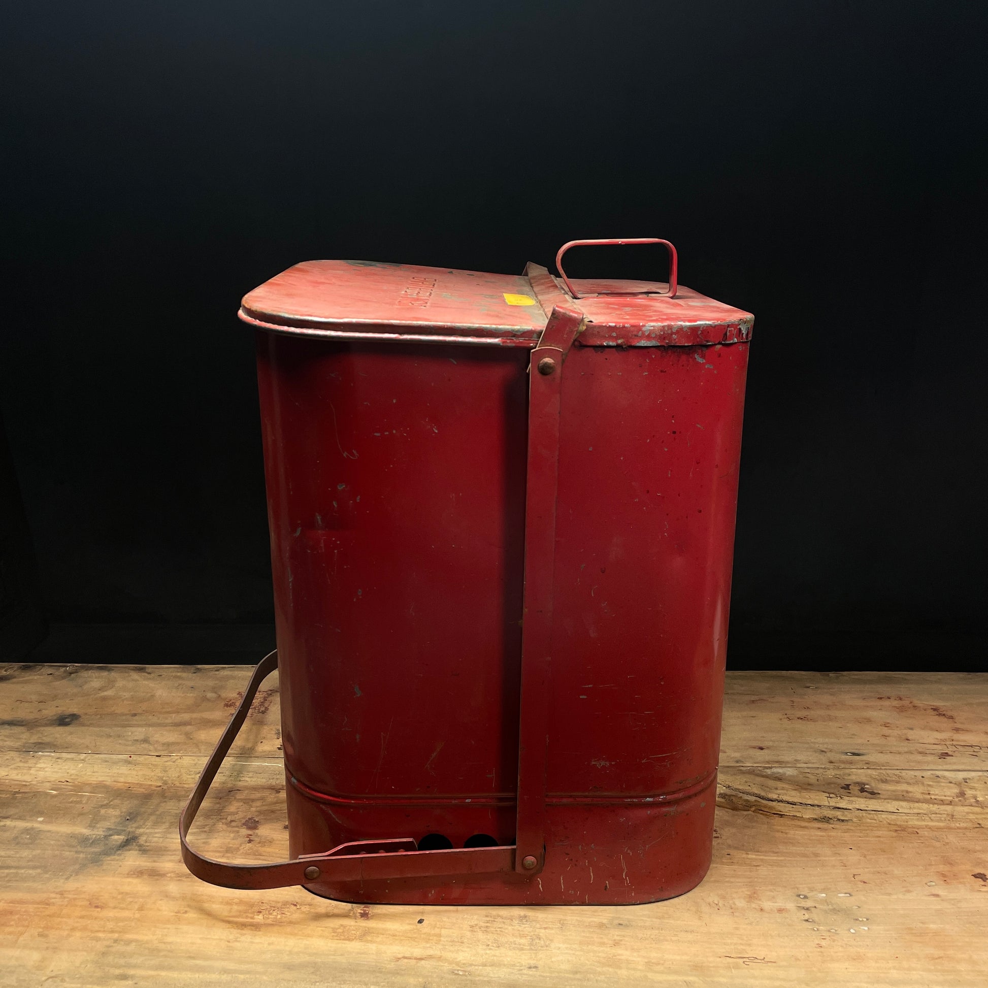 Circa 1950 Protectoseal Garbage Bin from Chicago | Scott Landon Antiques and Interiors.