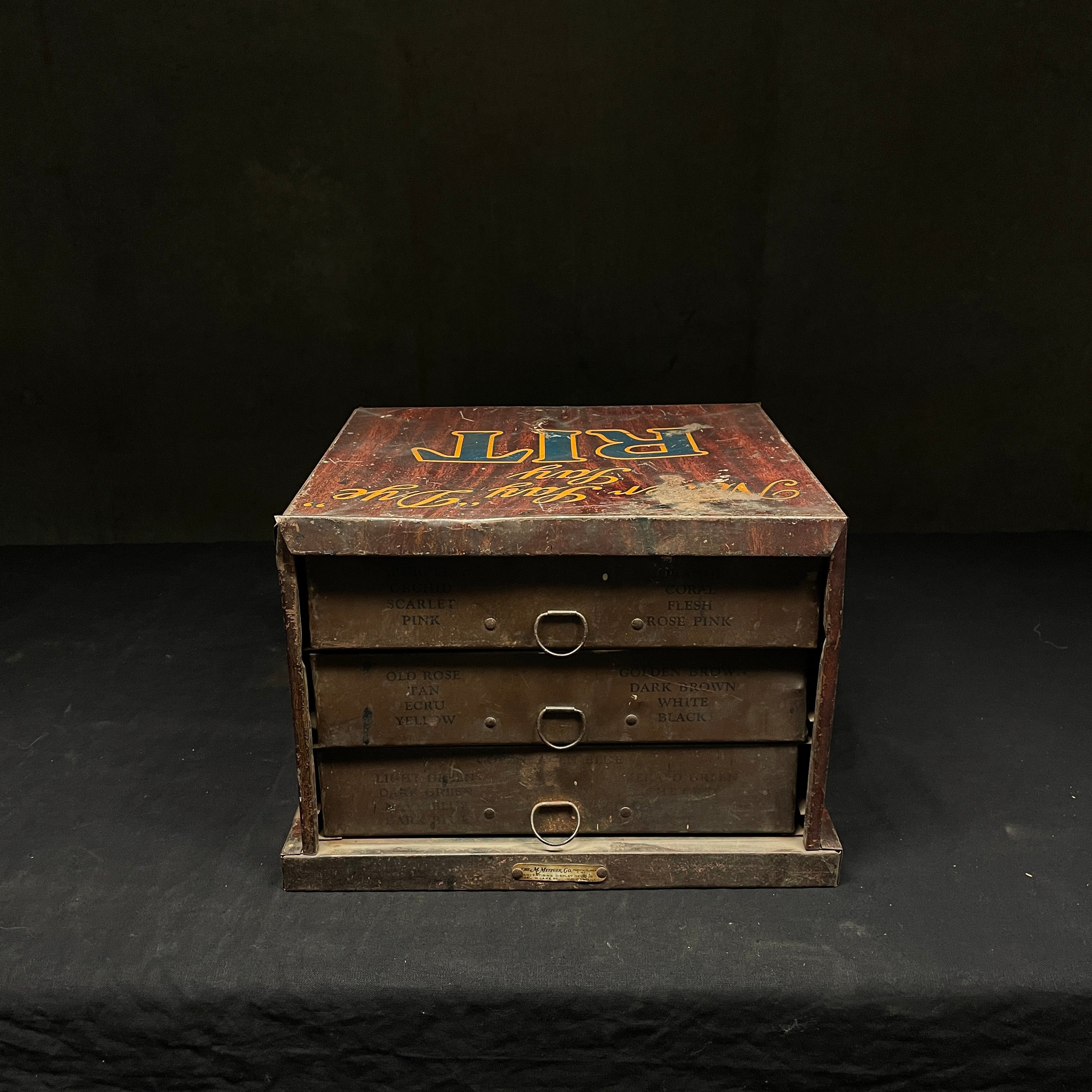 Rit Dye Tin with Drawers