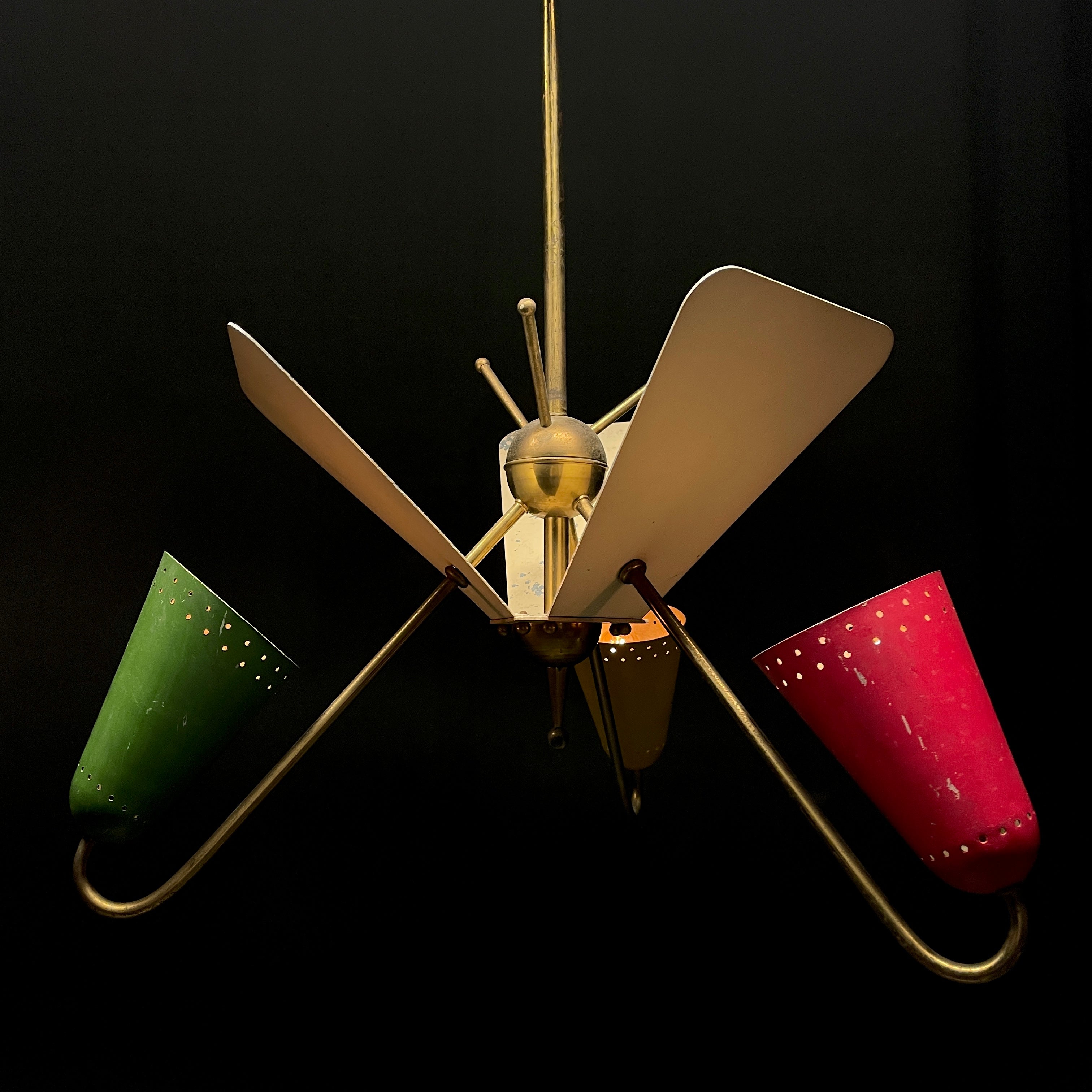 MCM Reflector Pendant Light by Kobis and Lorence France