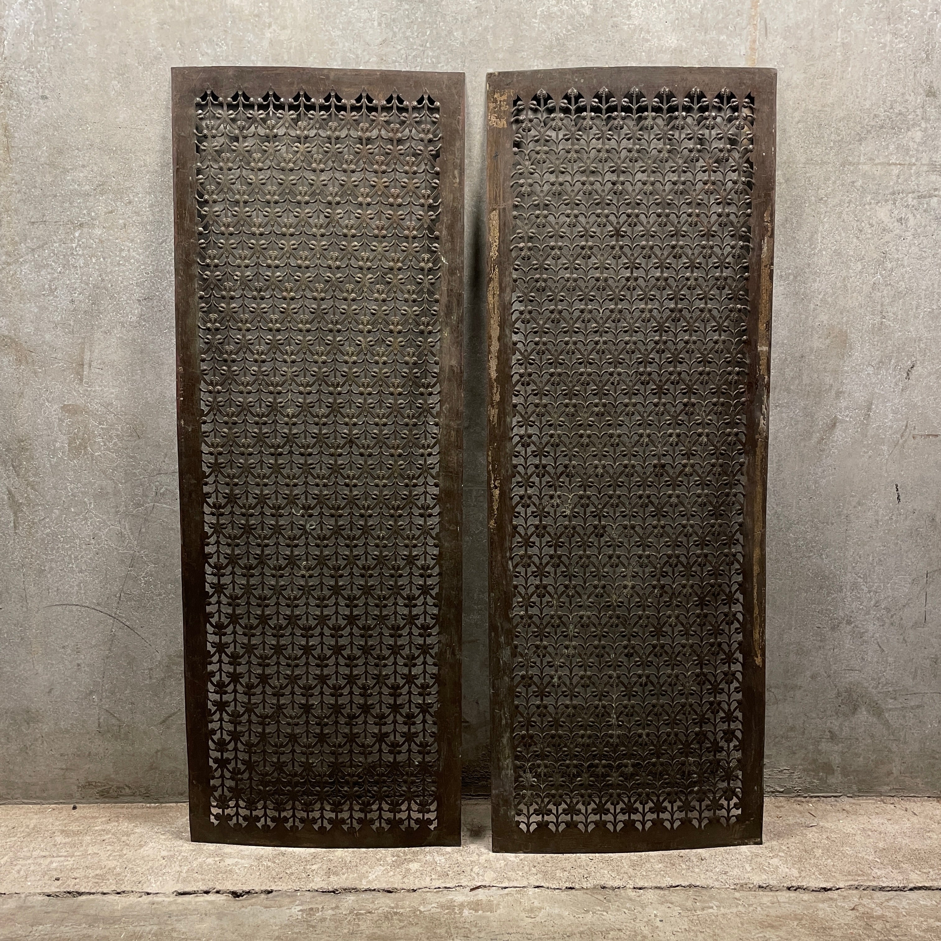 1910 Brass Decorative Perforated Air Vent Panels