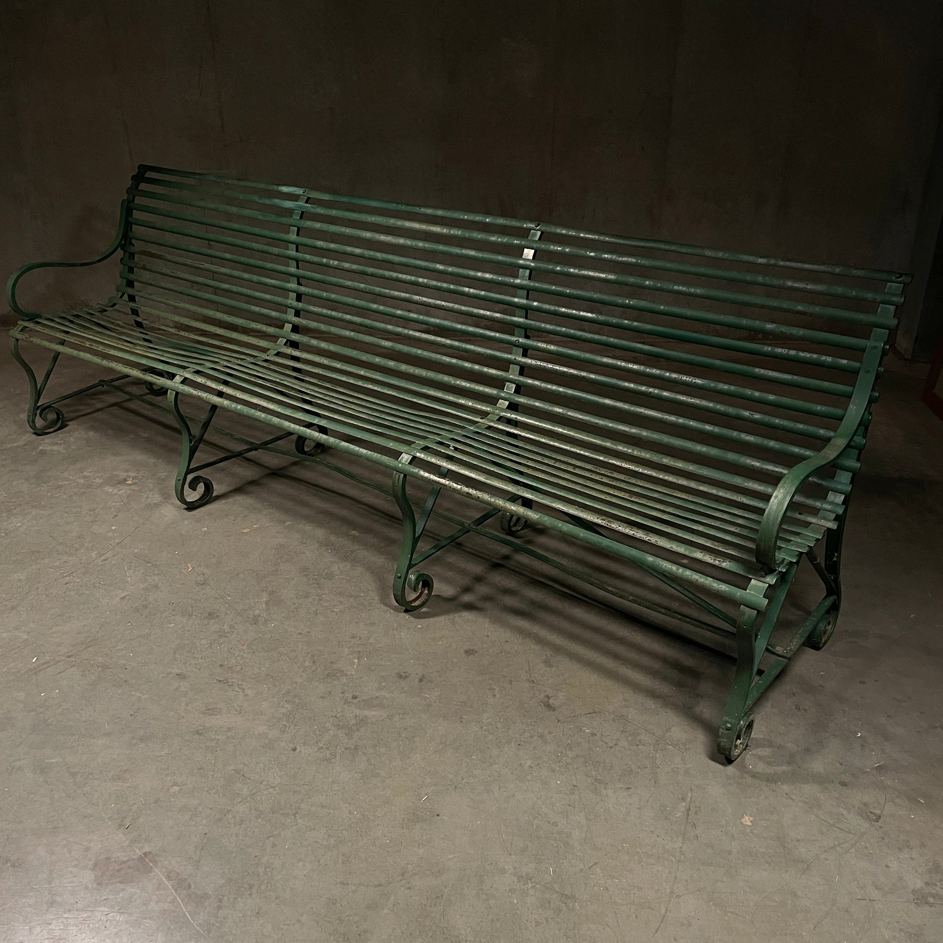 1930 Large Outdoor Cast Iron Garden Bench