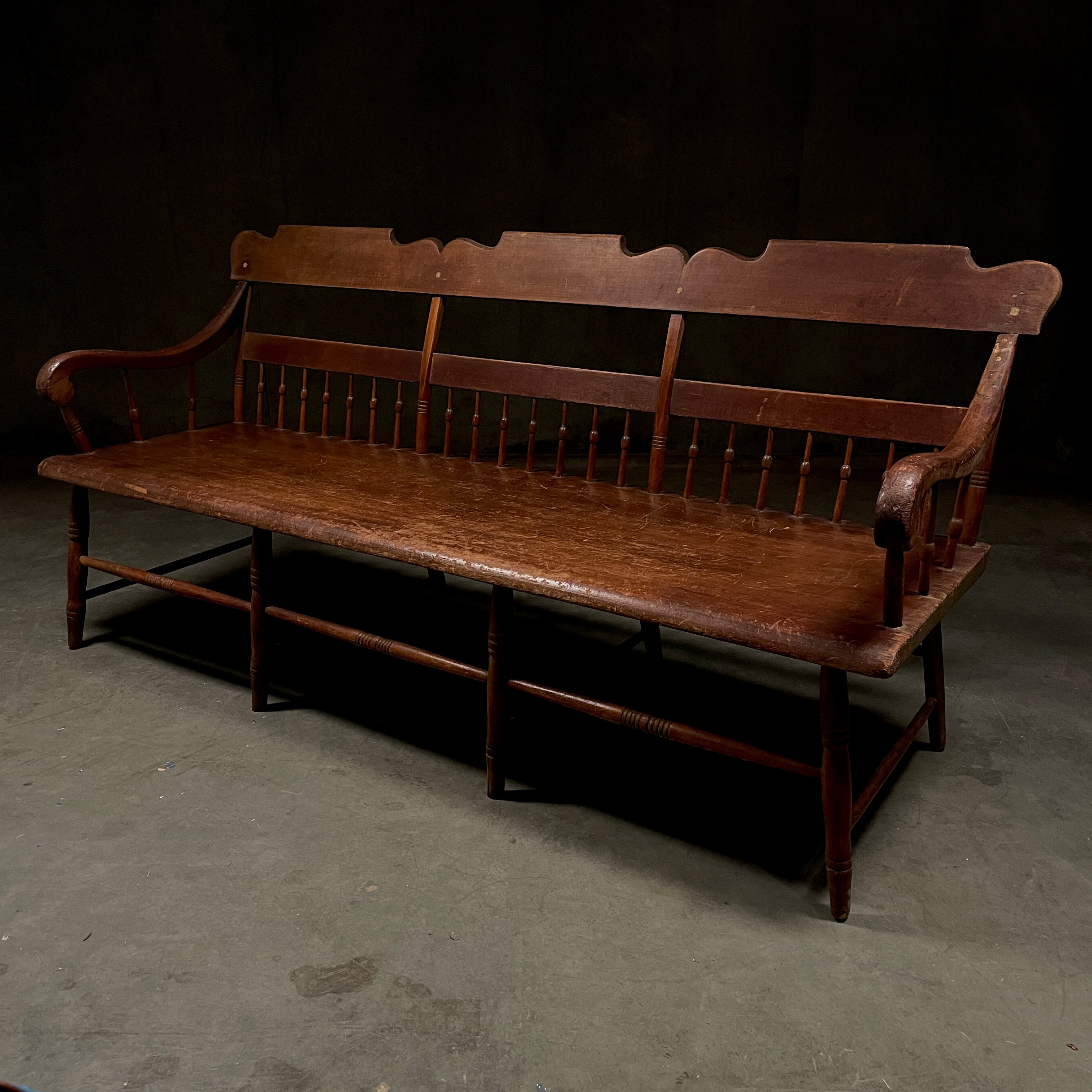 19th Century Pennsylvania Settle Bench