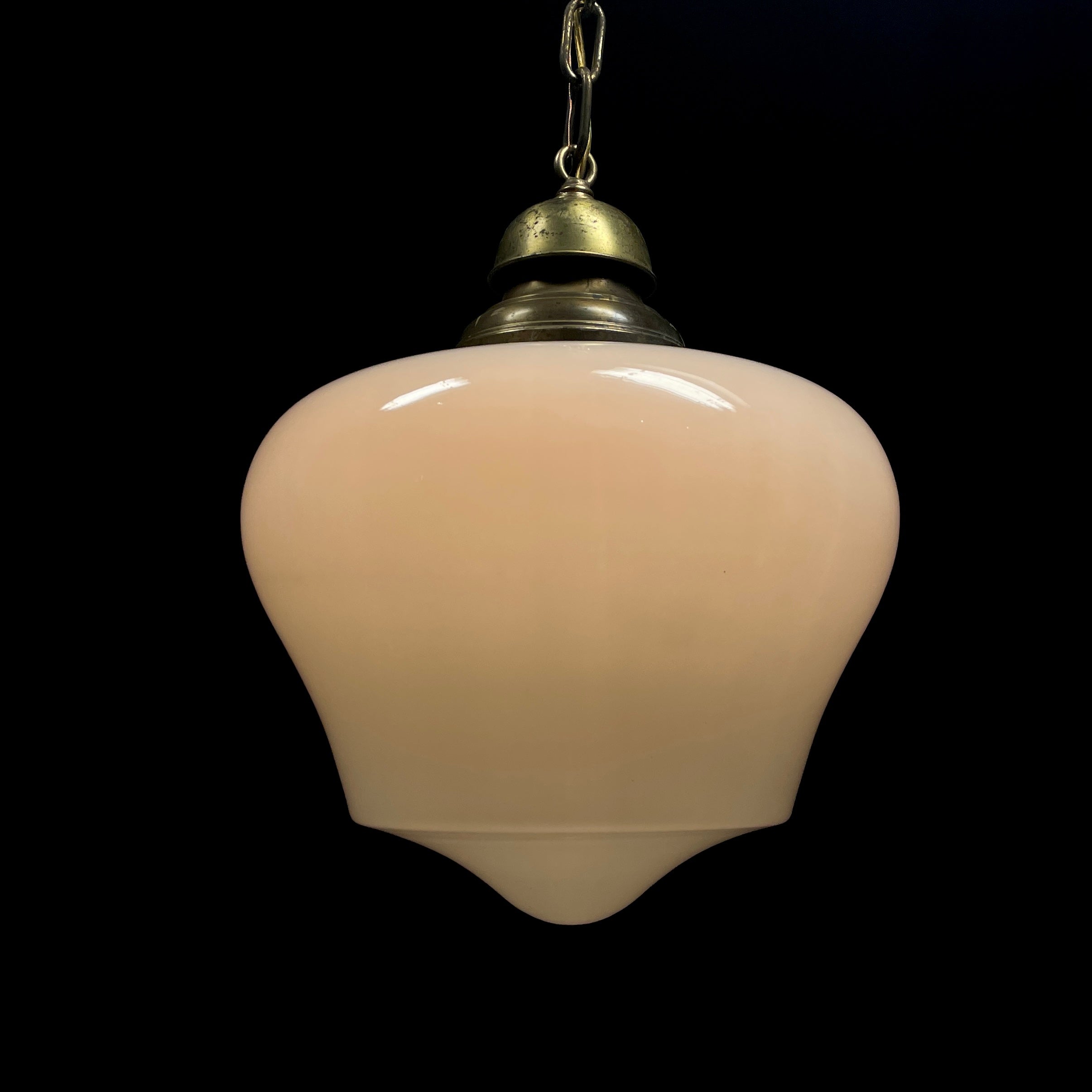 1920 Unique Large Brass Pendant Light