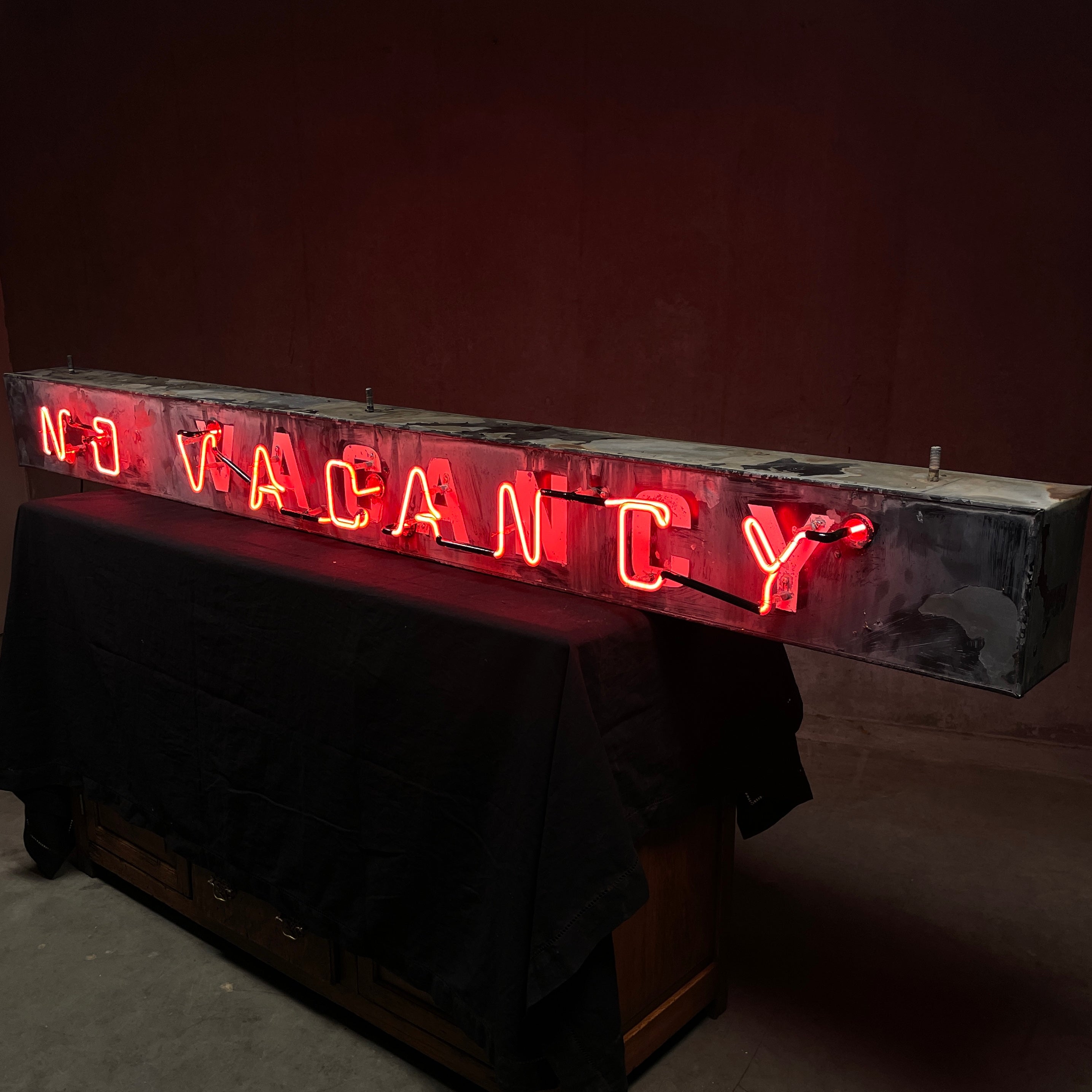 1959 Double Sided 8 Ft "No Vacancy" Neon Sign