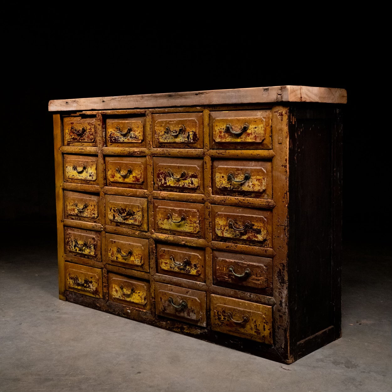 19th century ANTIQUE multi drawer apothecary cabinet