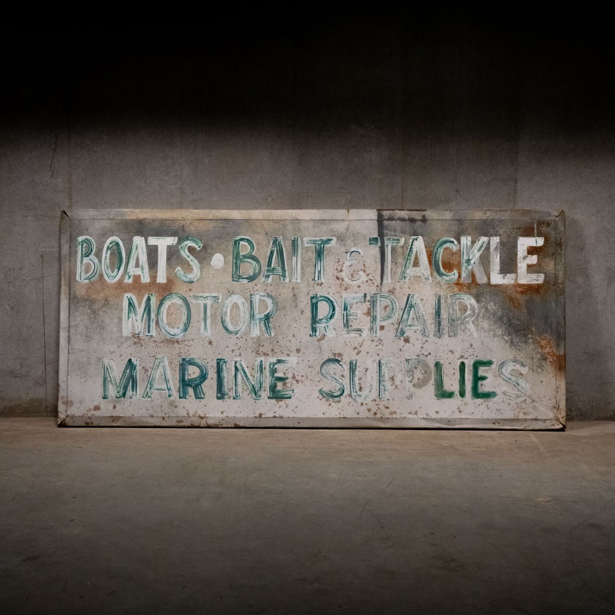 1950 metal large BAIT -ADVERTISING  sign