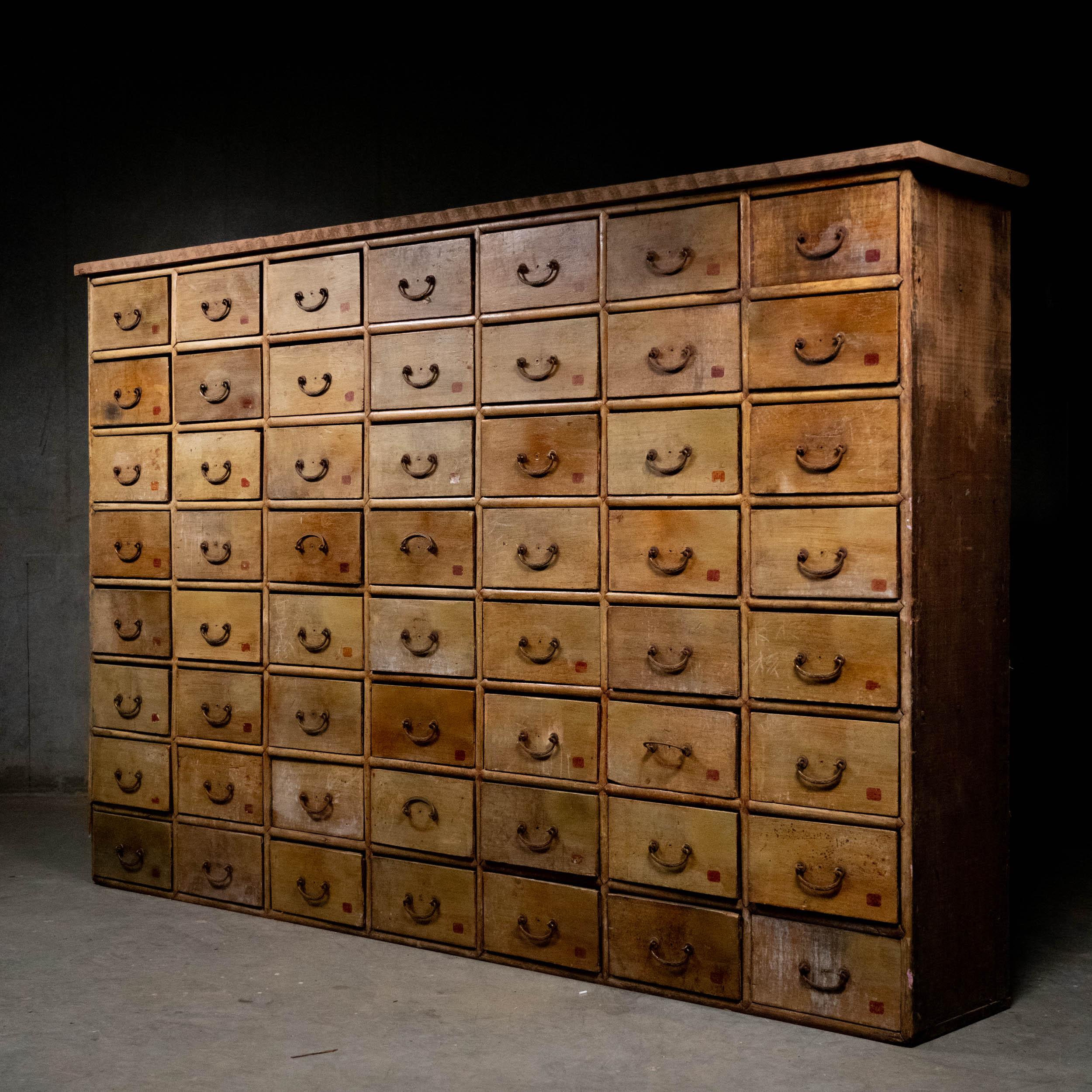 Very rare 19th century apothecary  multi drawer cabinet from CHINATOWN