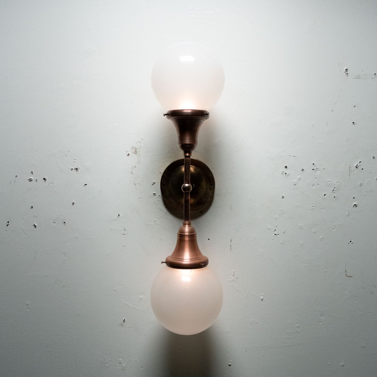 Mcm Style Double Headed Copper Sconce Light