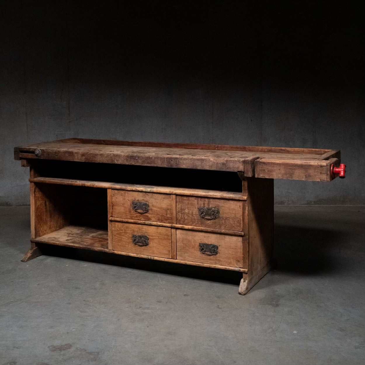 1870 rare carpenters workbench from upper NY