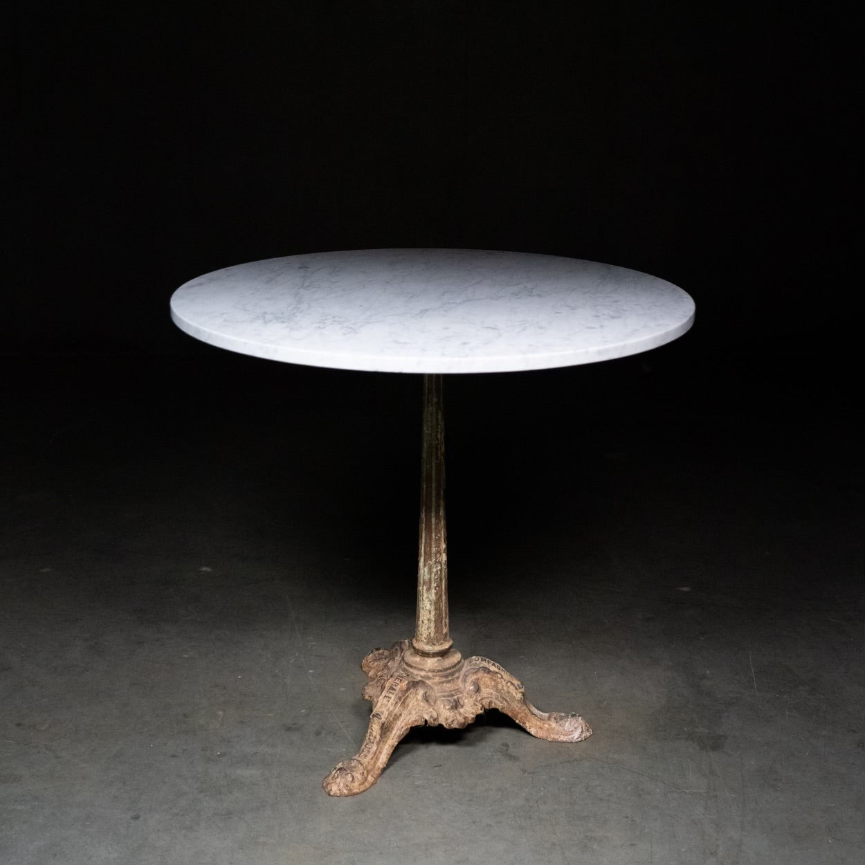 19th Century French Detailed Cast Iron Base Bistro Table