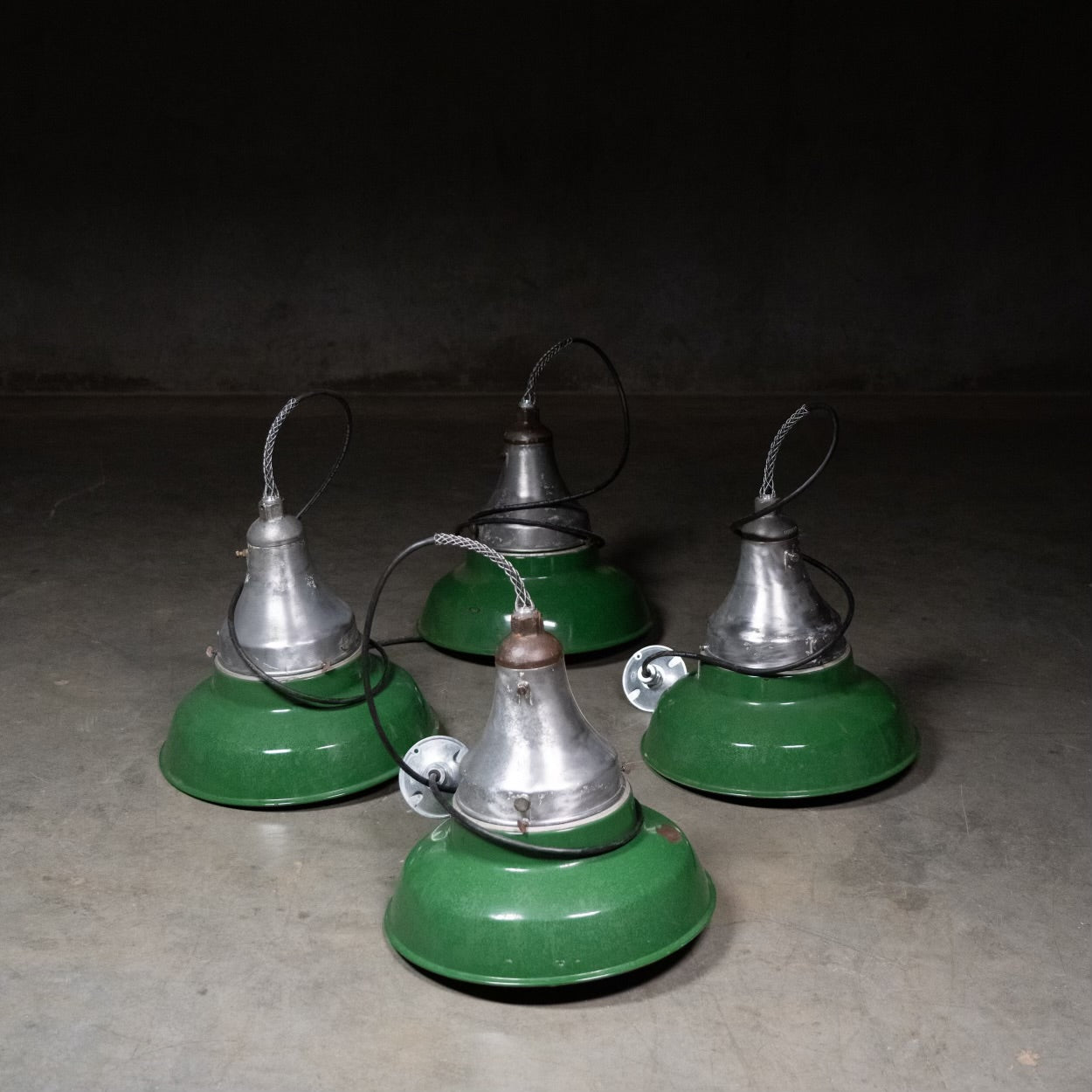 1940 Industrial Vapour Proof Pendant Lights by Appleton