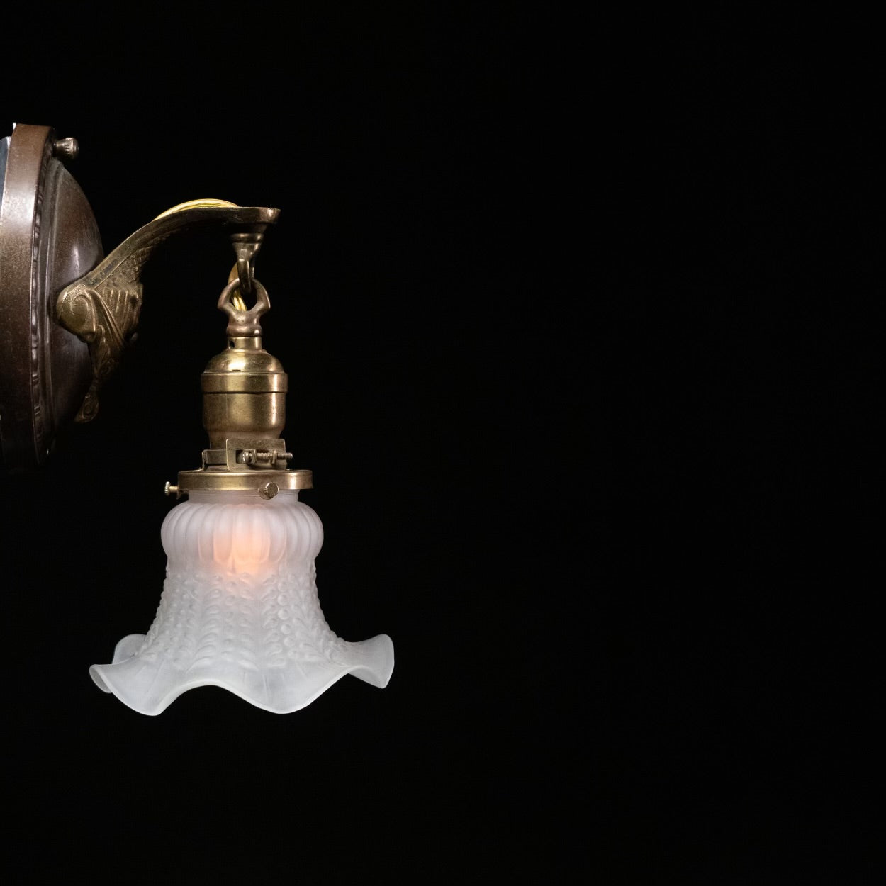 1920 Brass Sconce Light