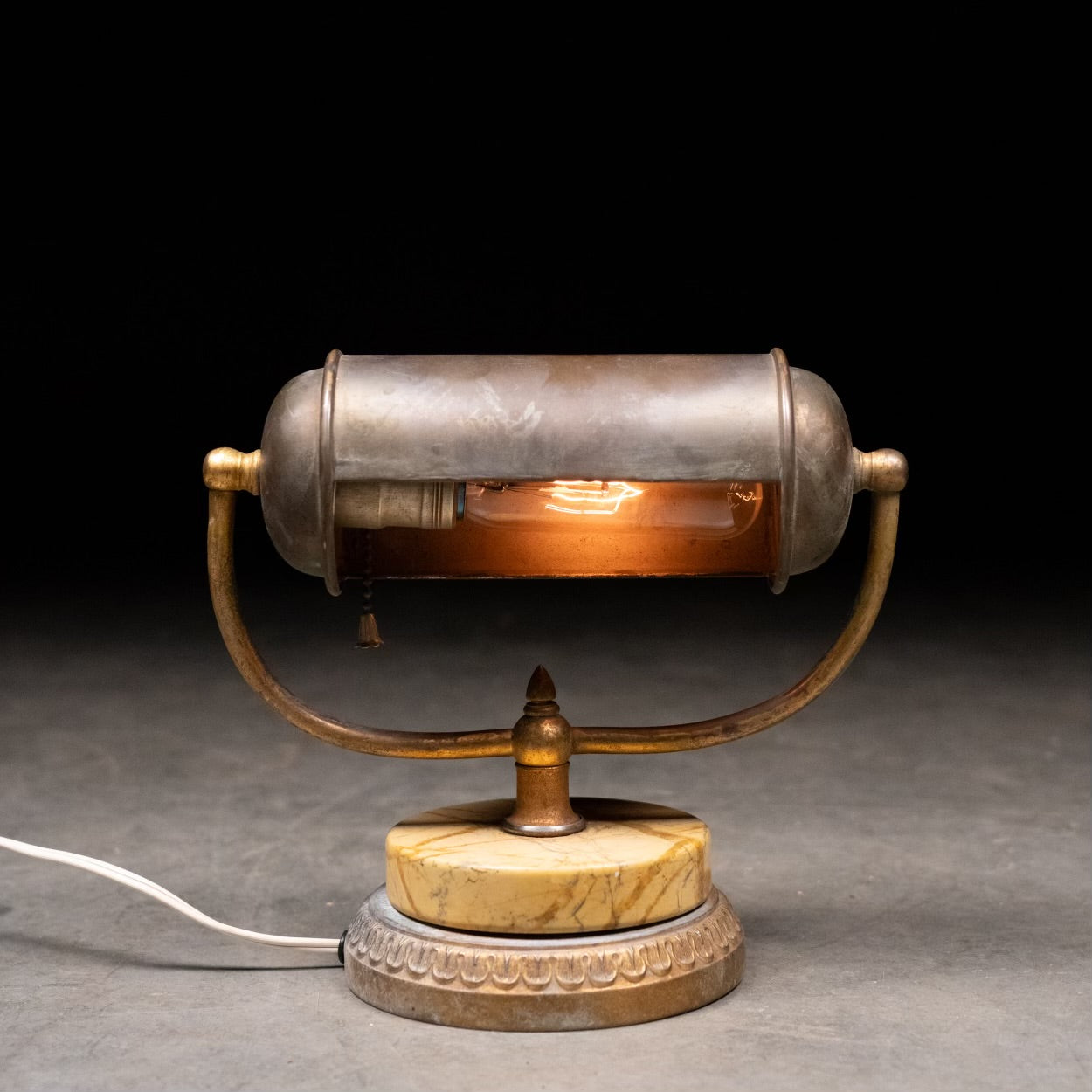 1930 small directional brass desk lamp