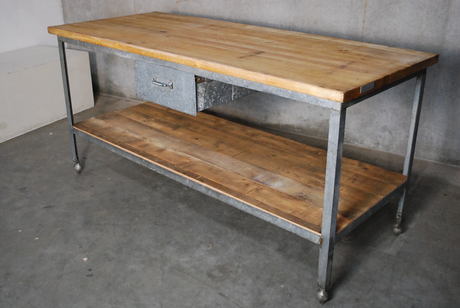 1950 Industrial kitchen island WORK STATION | Scott Landon Antiques and Interiors.