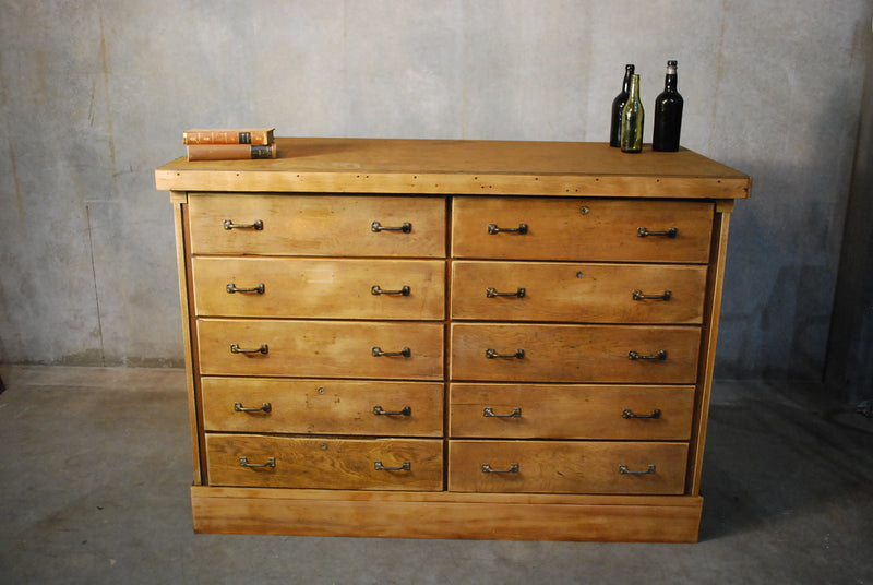 1930 mercantile serving counter with Drawers | Scott Landon Antiques and Interiors.