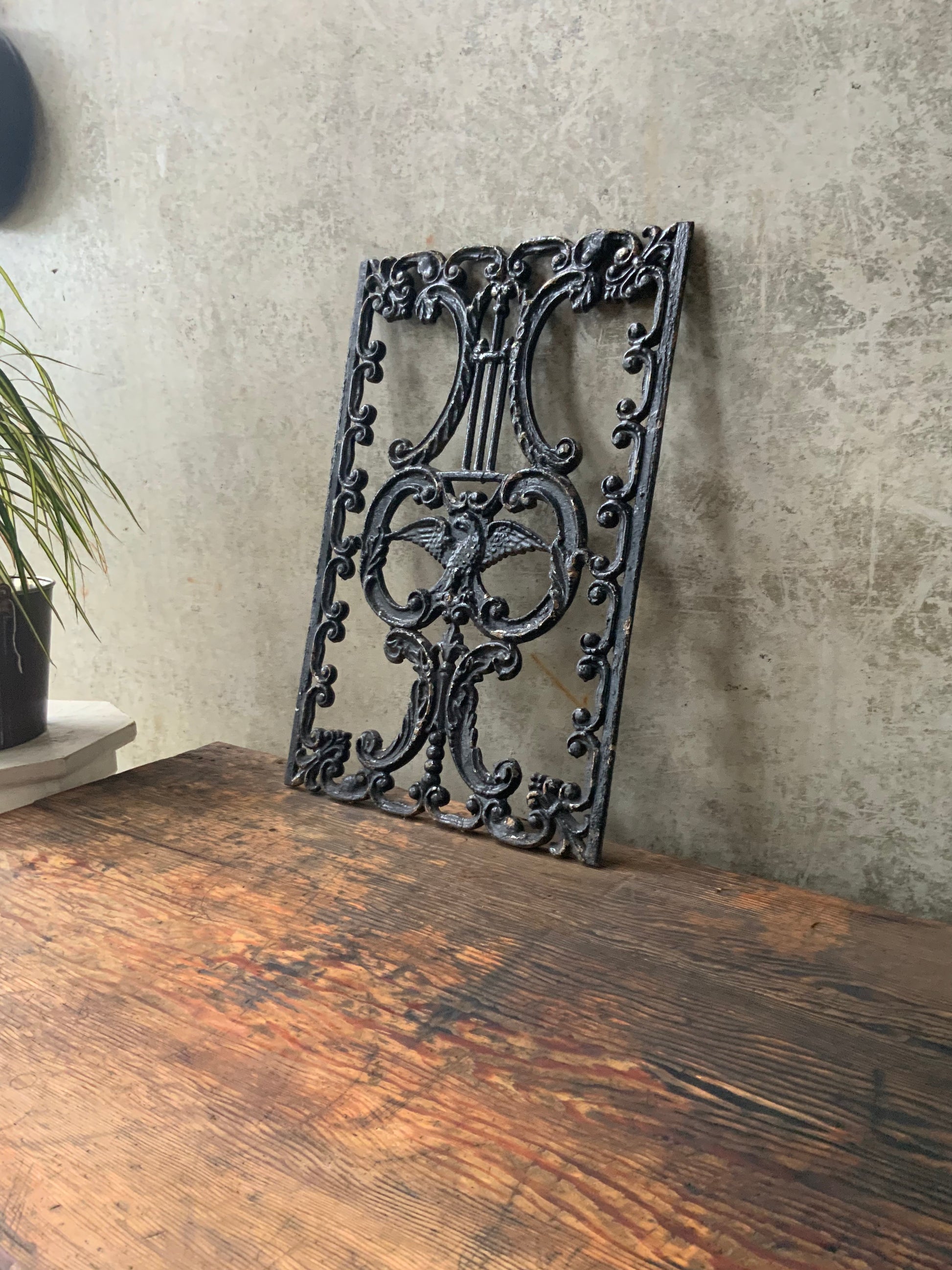 1920 cast iron decorative panel | Scott Landon Antiques and Interiors.