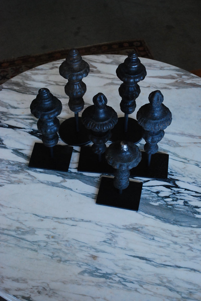 19thc cast finials from Ny salvage | Scott Landon Antiques and Interiors.