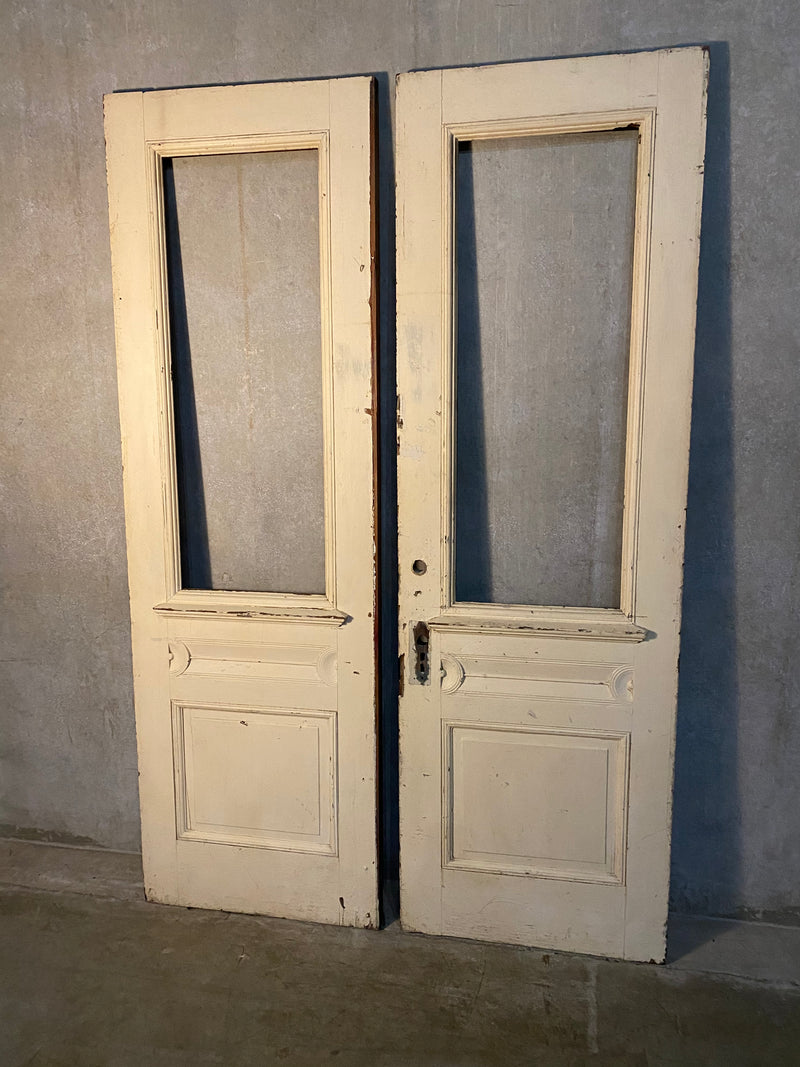 1870 pine exterior ENTRY  doors | Scott Landon Antiques and Interiors.