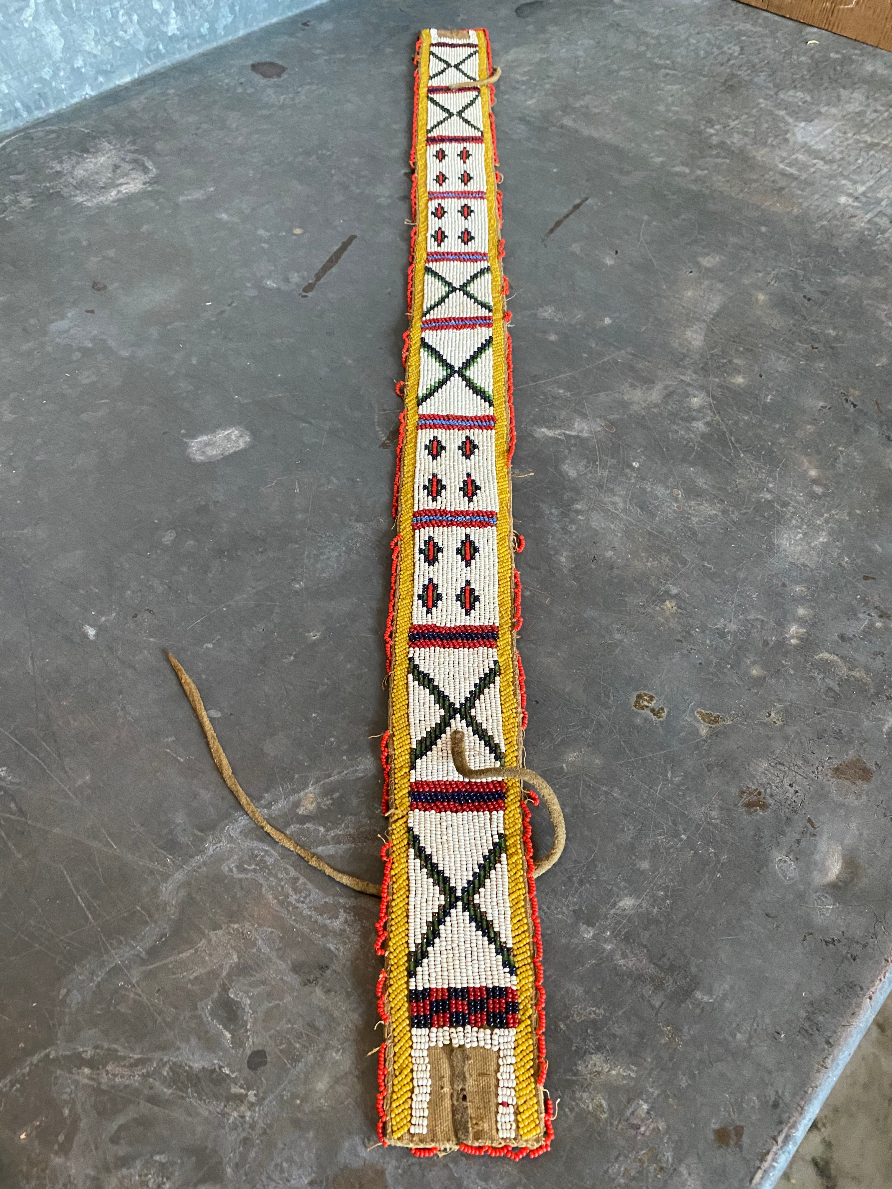 19th century Indigenous Canadian bead belt | Scott Landon Antiques and Interiors.