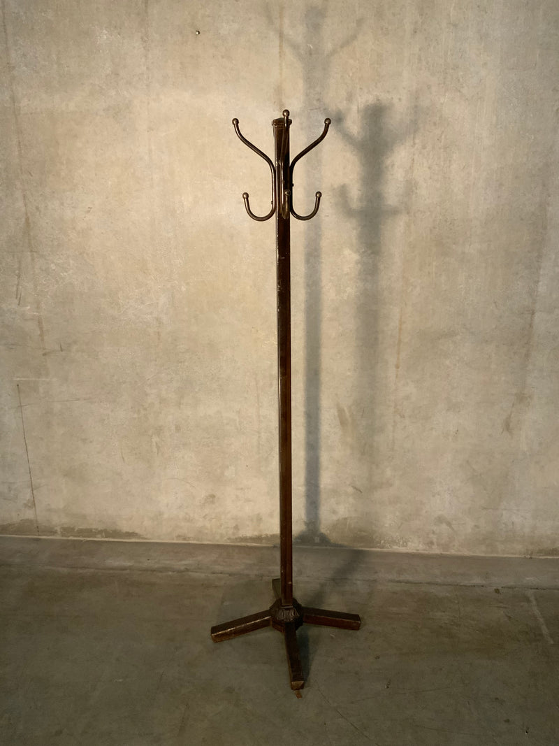 1930 metal  industrial Faux finish  coat STAND | Scott Landon Antiques and Interiors.