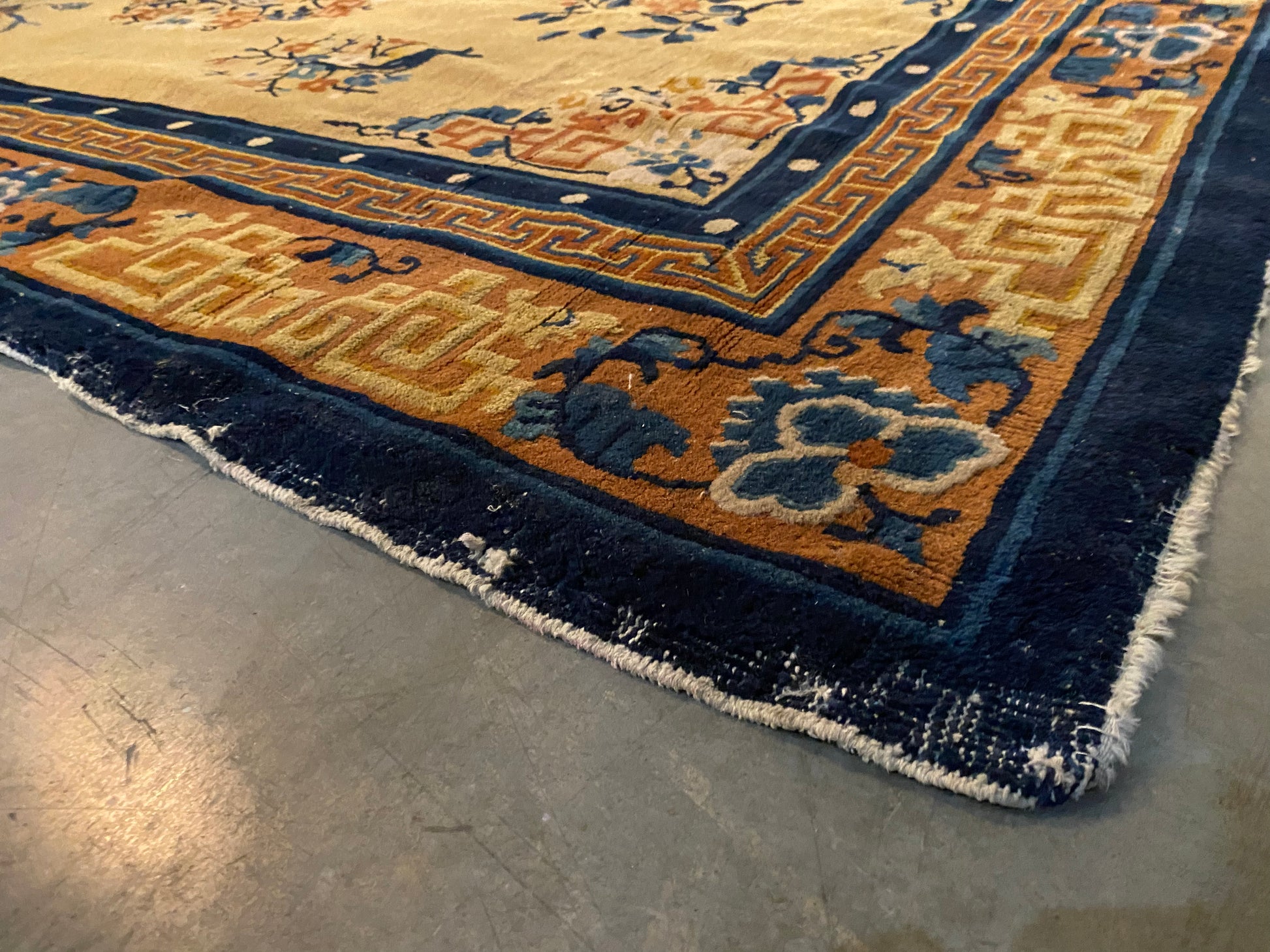 1940 wool Chinese handcrafted rug | Scott Landon Antiques and Interiors.