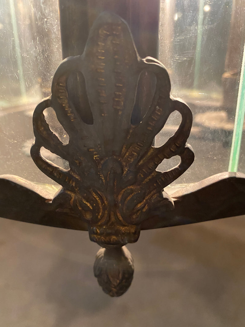 Italian made large Brass glass lantern style pendant /chandelier | Scott Landon Antiques and Interiors.