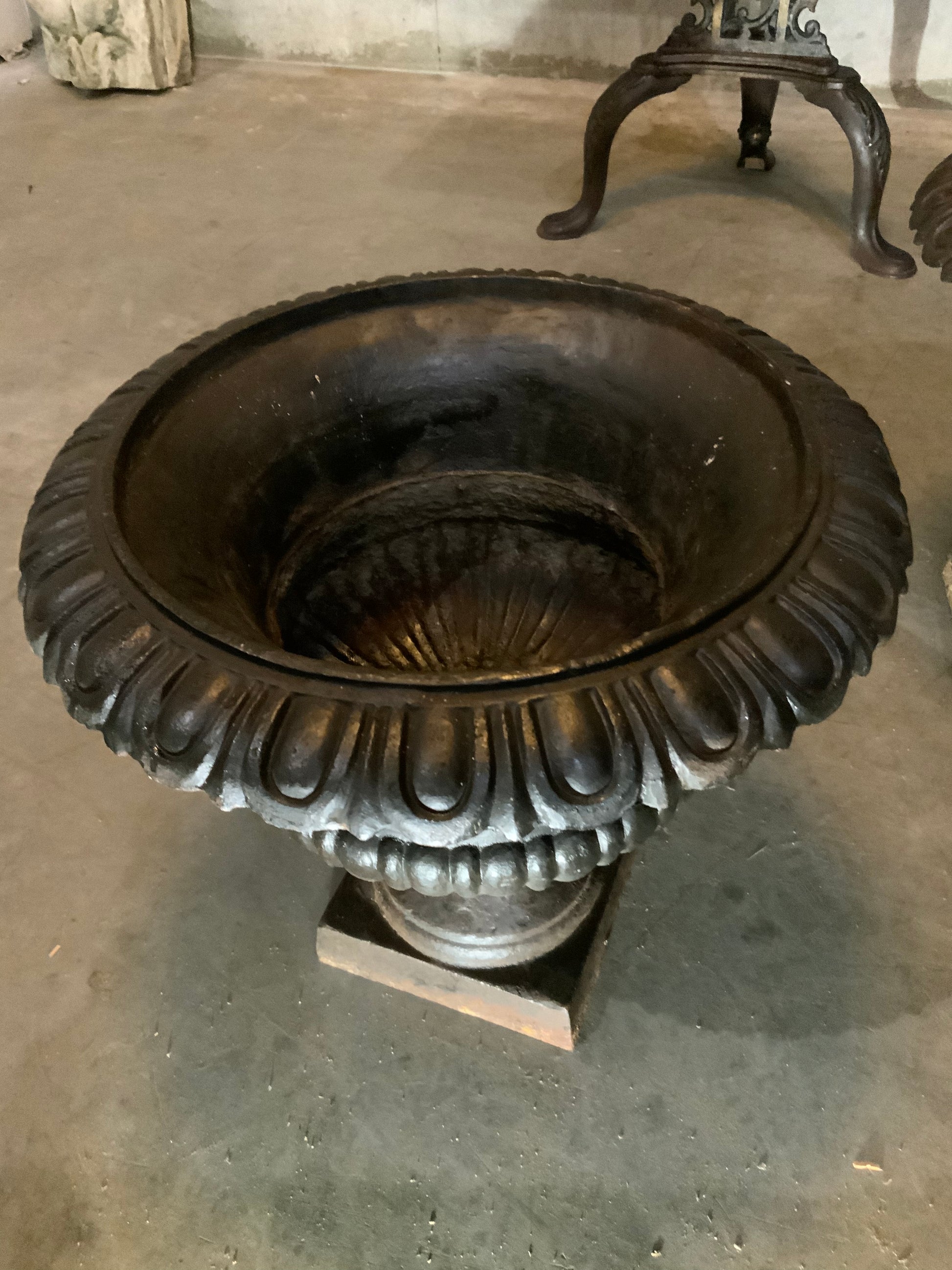 19th century  French cast iron planters | Scott Landon Antiques and Interiors.