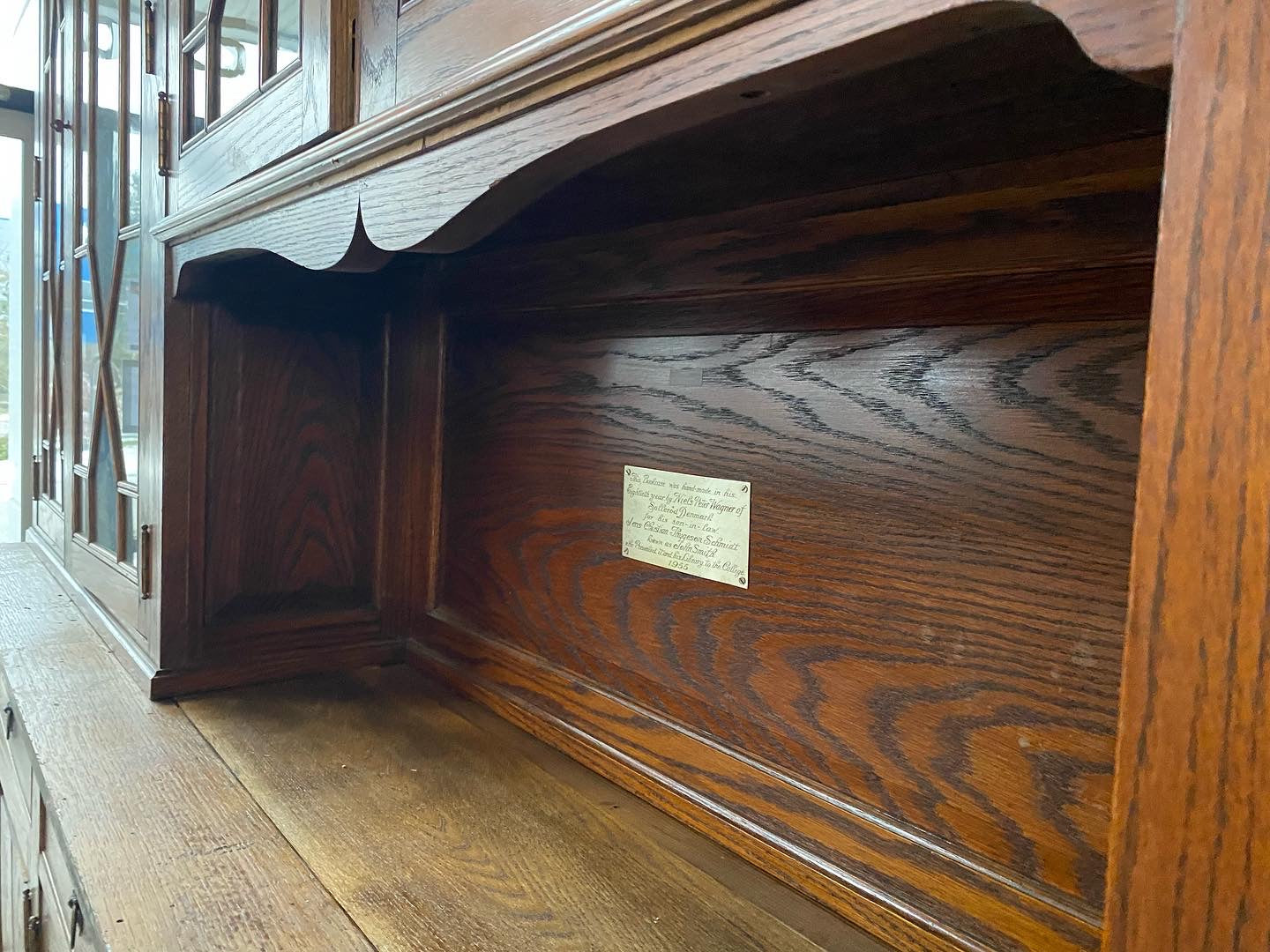 1920 solid oak library book case cabinet | Scott Landon Antiques and Interiors.