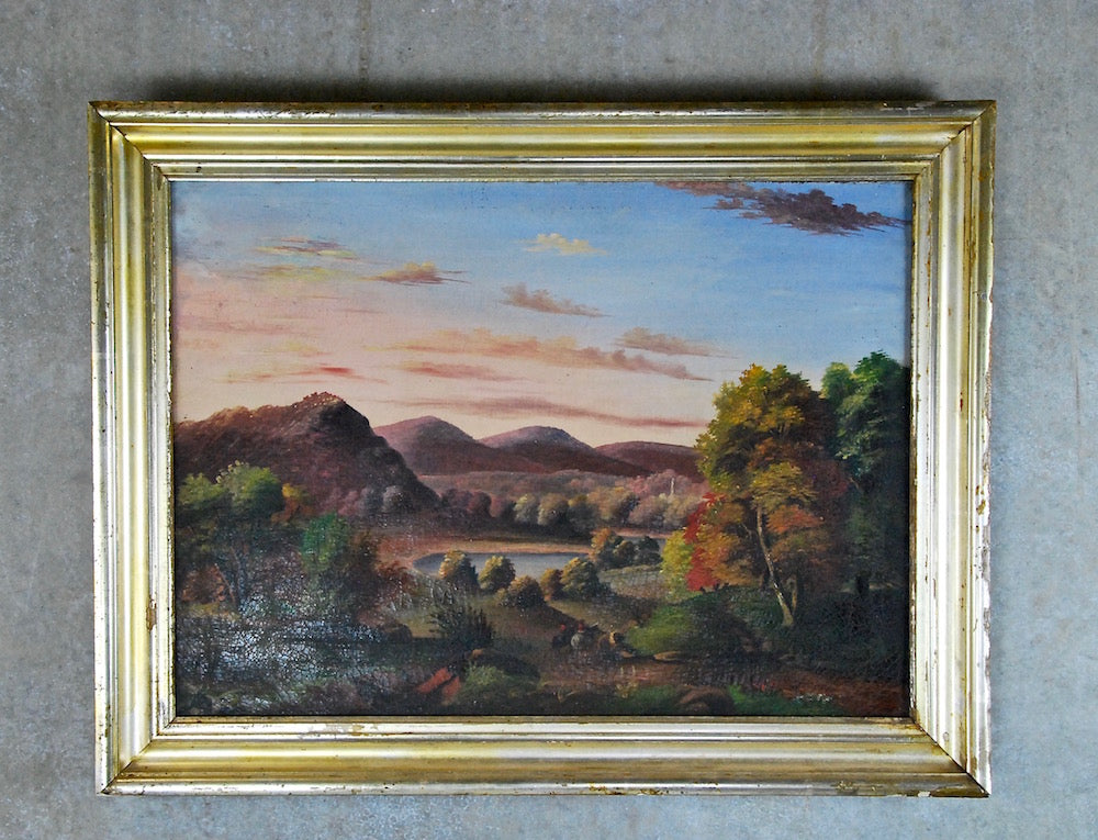 19th c American Hudson river School Oil on Canvas | Scott Landon Antiques and Interiors.